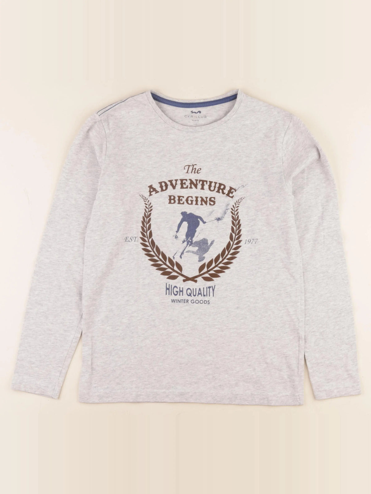 Cyrillus - tee-shirt gris - 12 ans