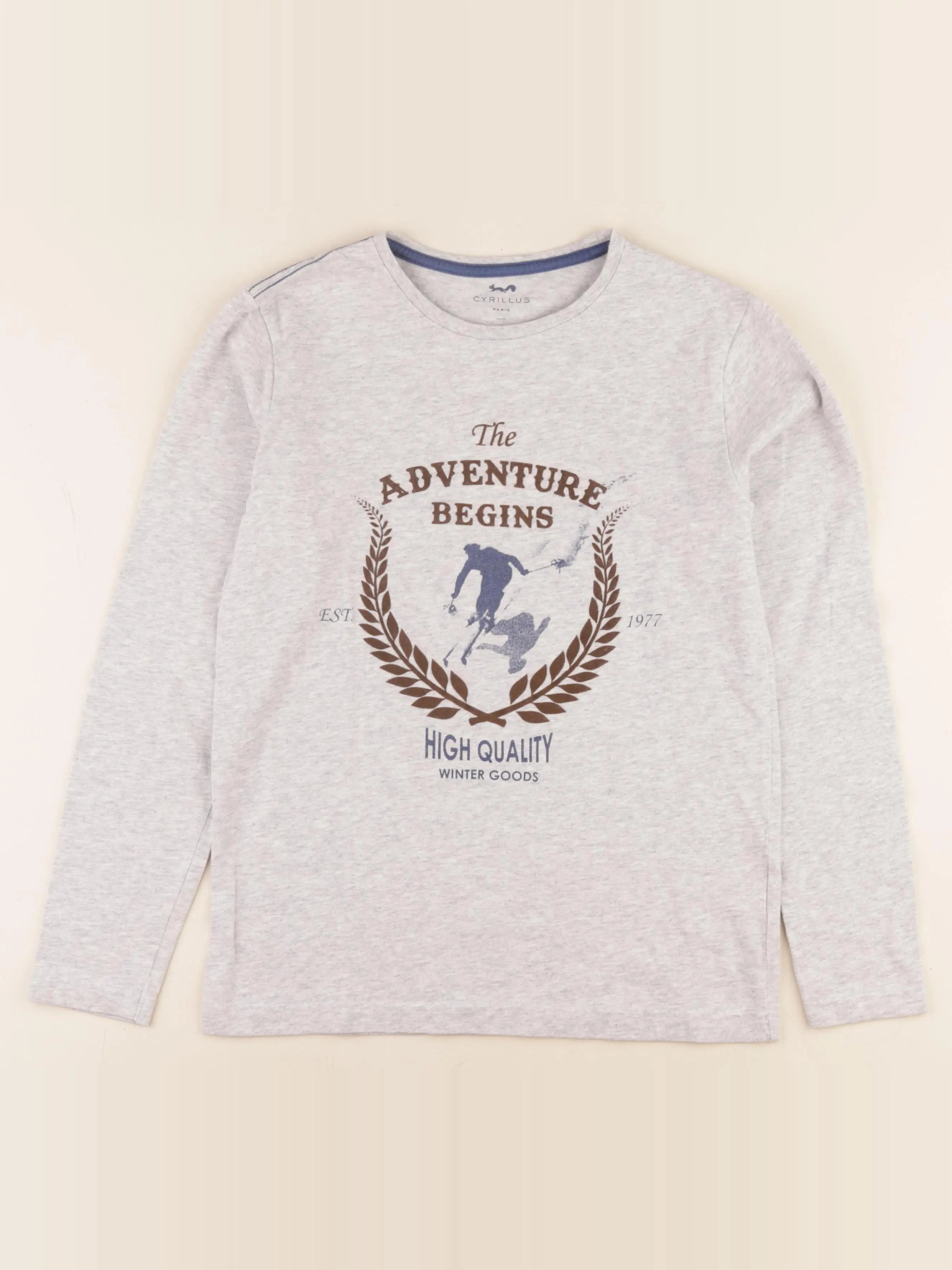 Cyrillus - tee-shirt gris - 12 ans