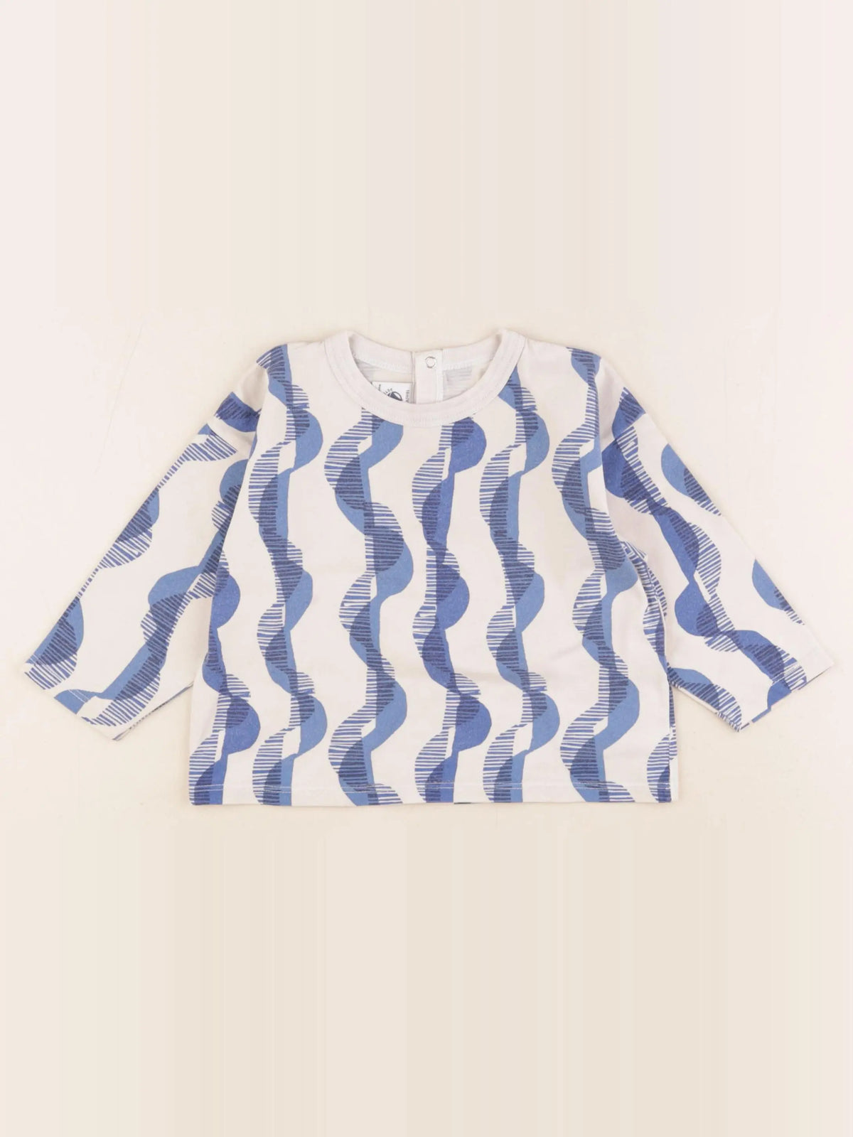 Petit Bateau - tee-shirt beige, bleu - 18 mois