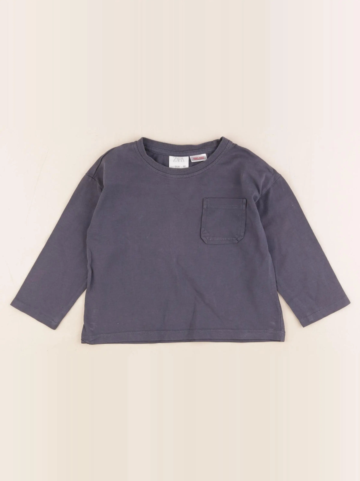 Zara - tee-shirt gris - 18/24 mois
