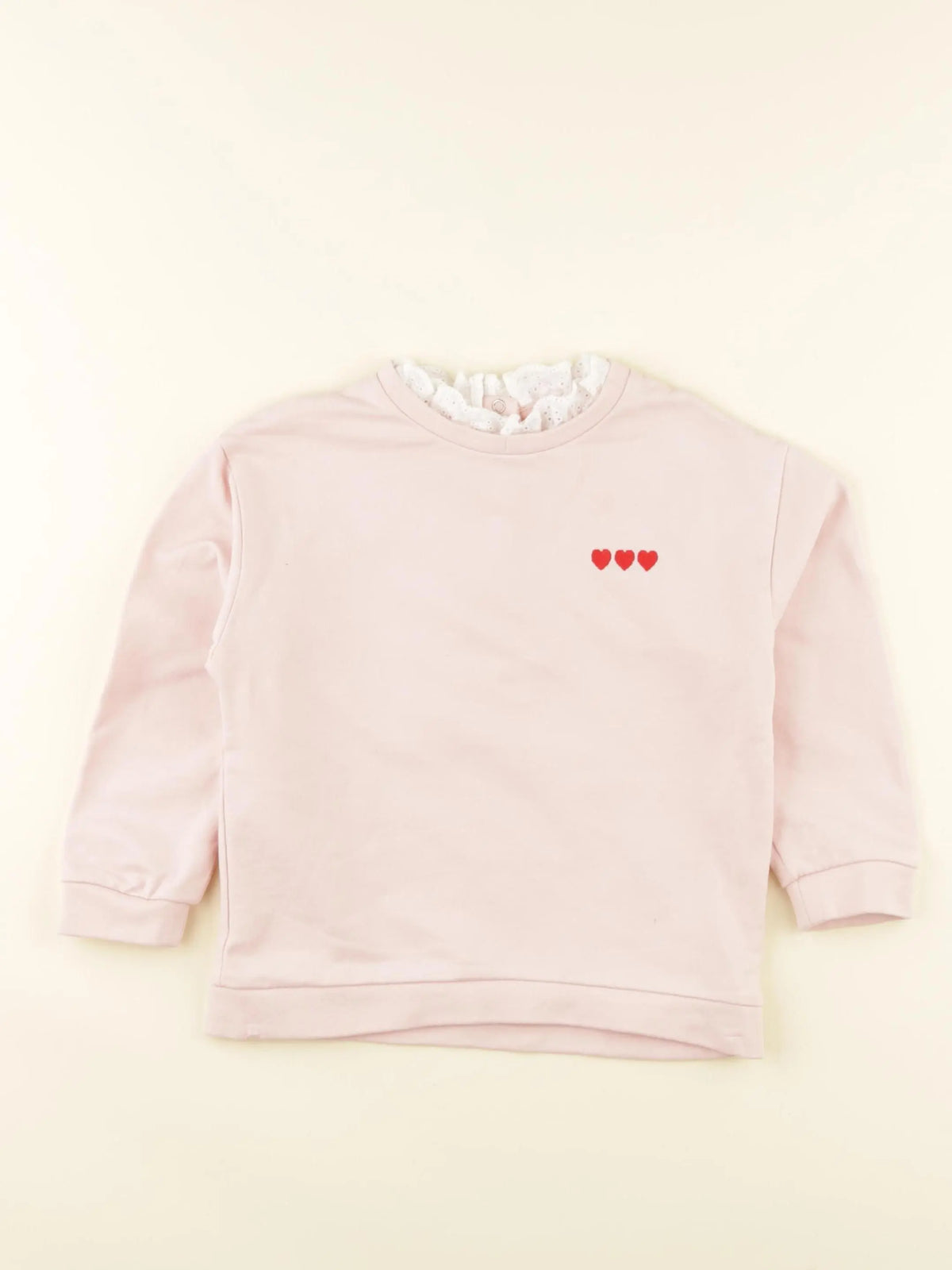 Vertbaudet - sweat rose - 4 ans