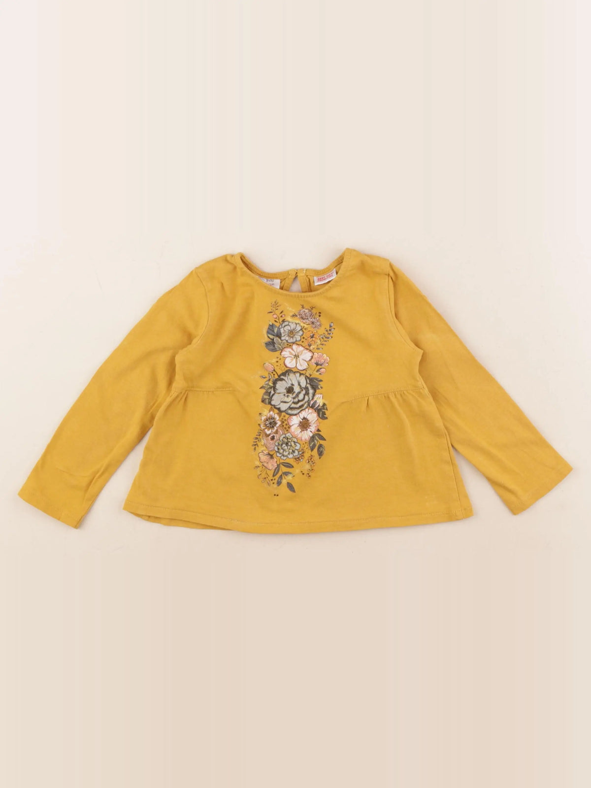 Zara - tee-shirt jaune - 12/18 mois