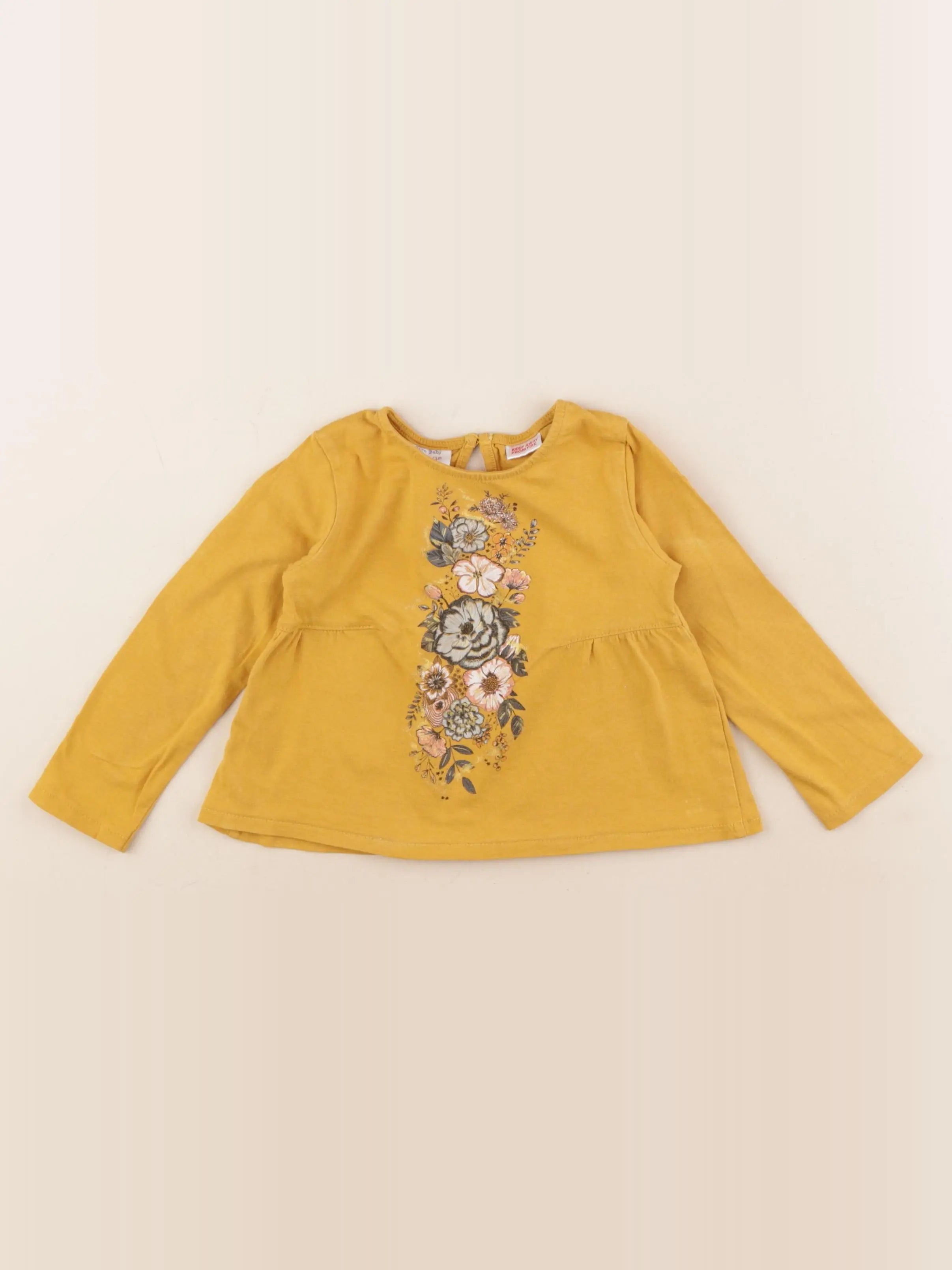 Zara - tee-shirt jaune - 12/18 mois