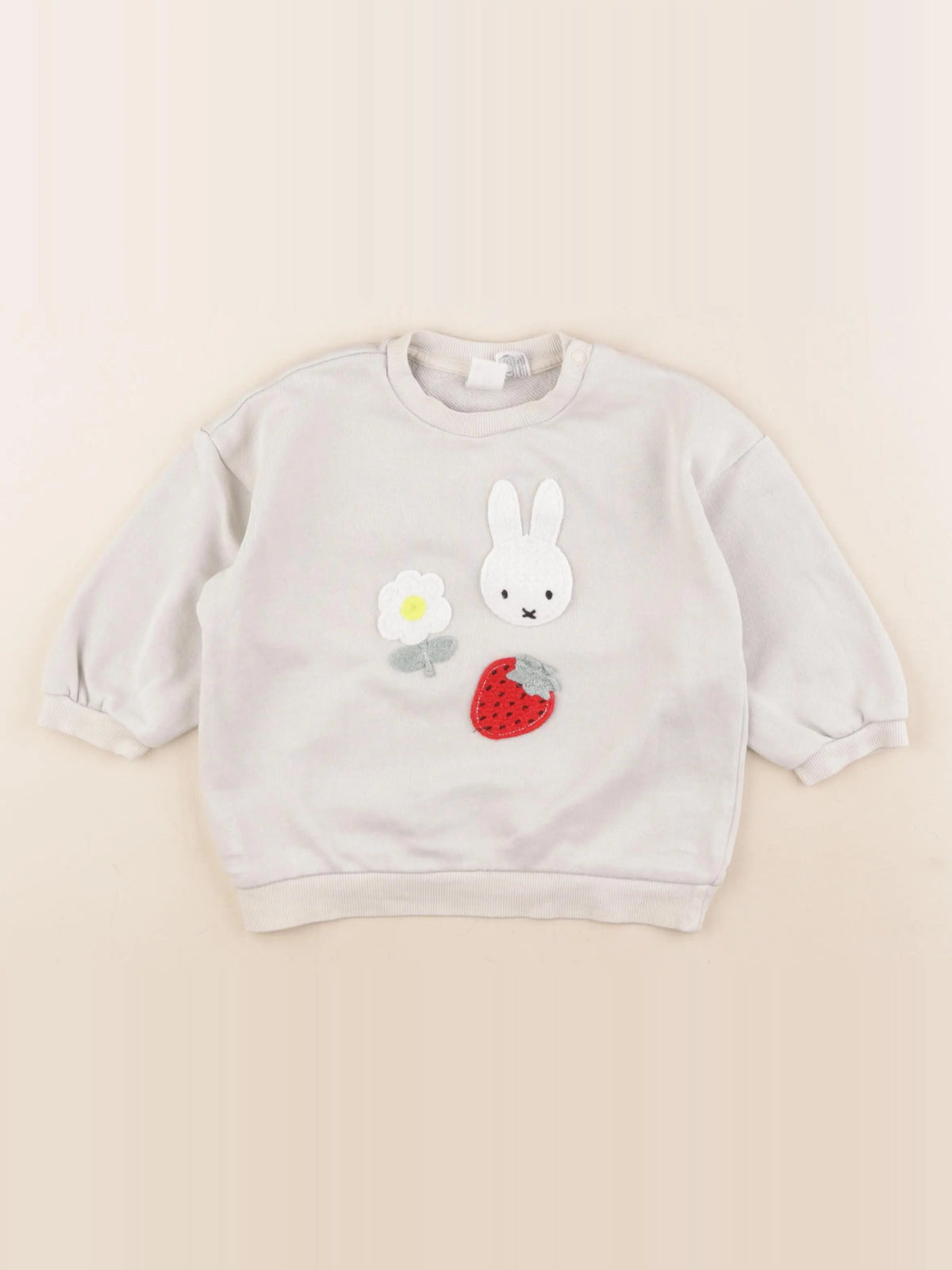 H&M - sweat beige - 18/24 mois