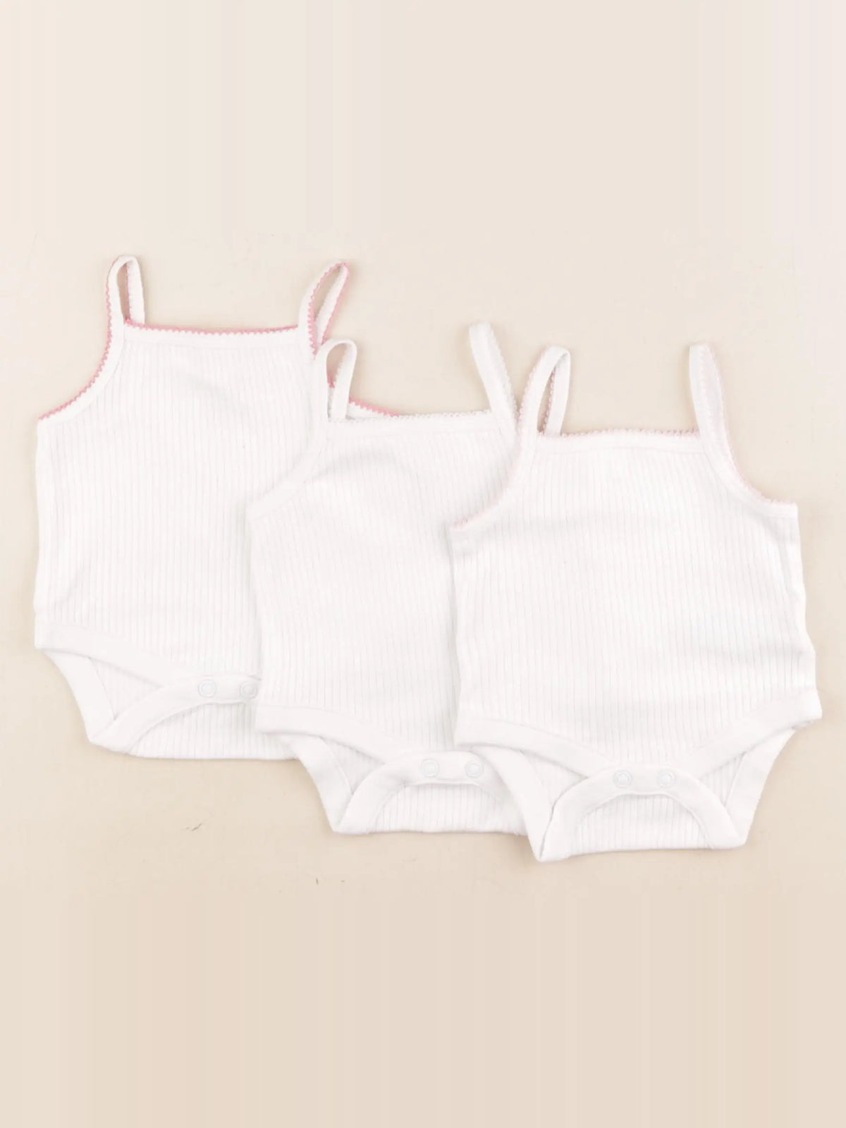 Next - lot de 3 bodies en coton blanc - 0 mois