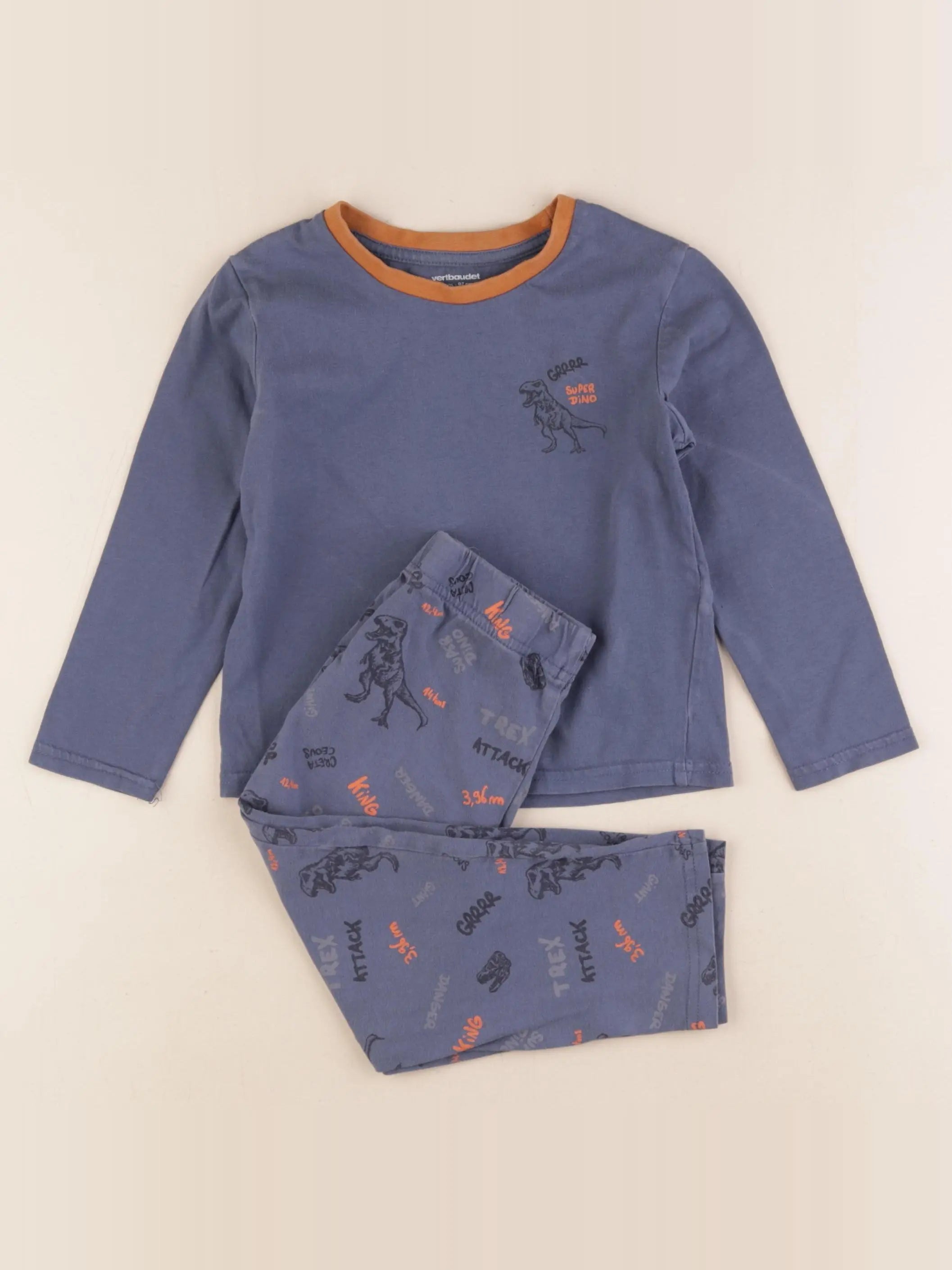 Vertbaudet - pyjama coton bleu - 3 ans