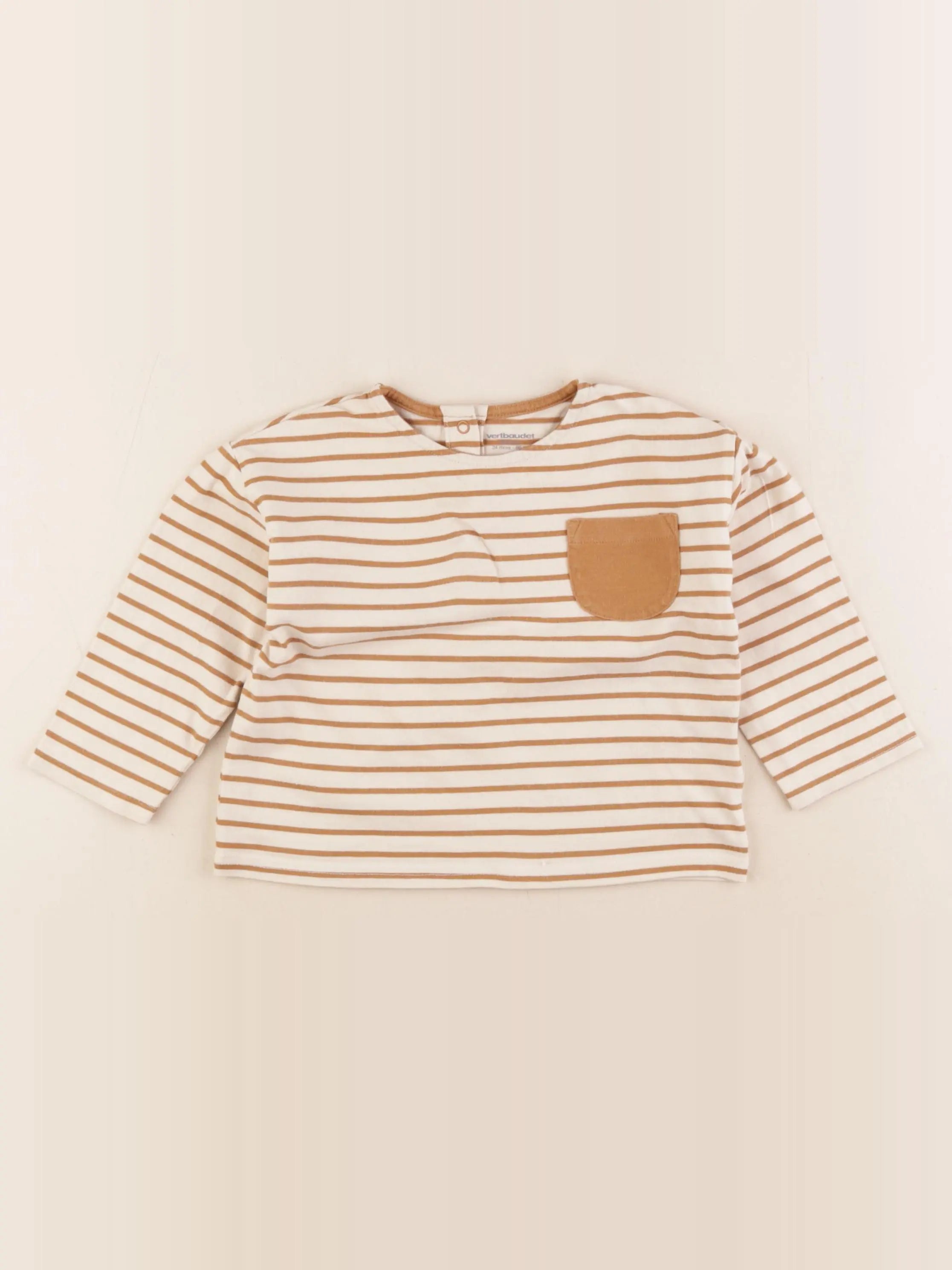 Vertbaudet - tee-shirt jaune - 24 mois