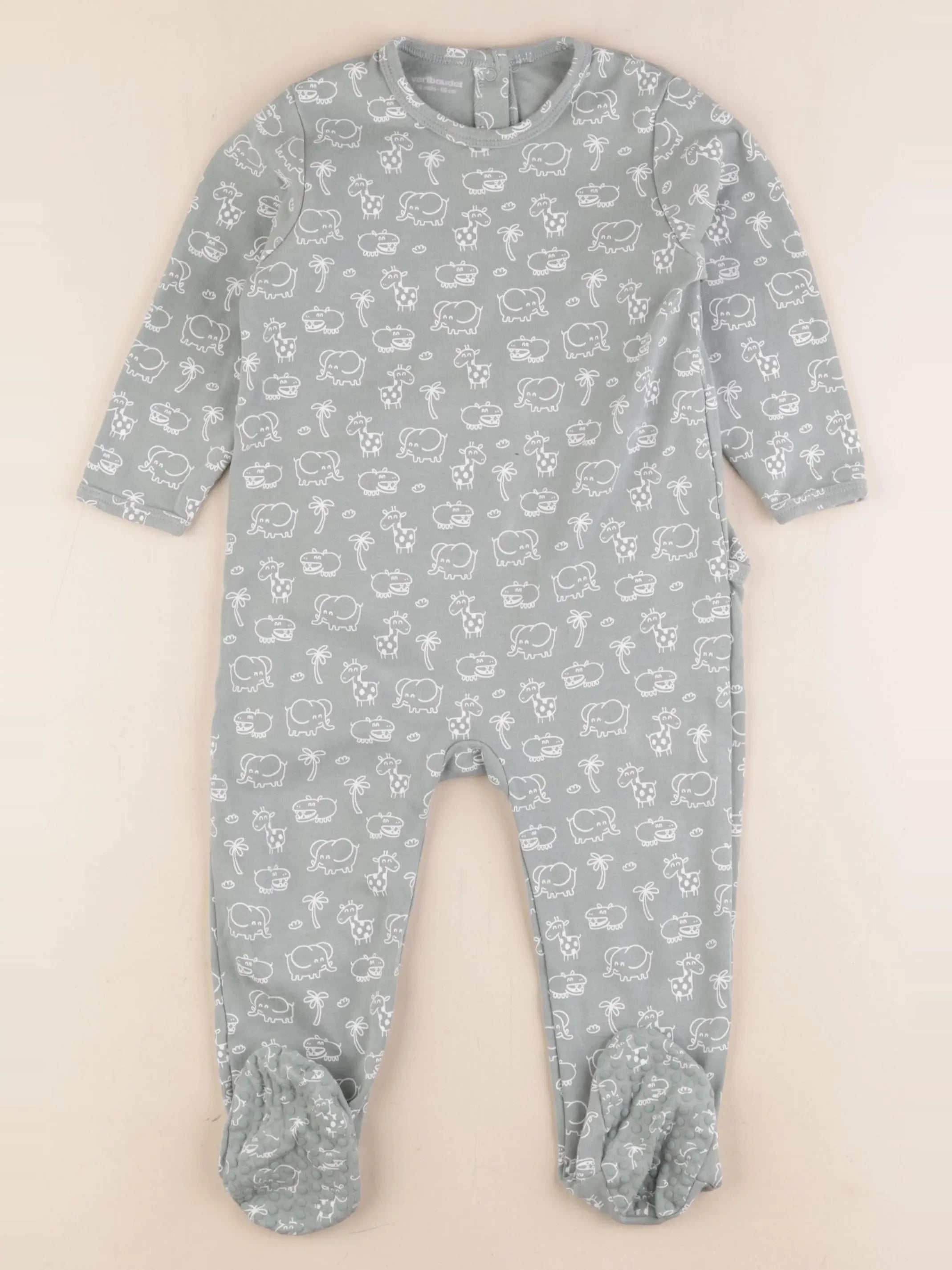 Vertbaudet - pyjama coton vert - 24 mois