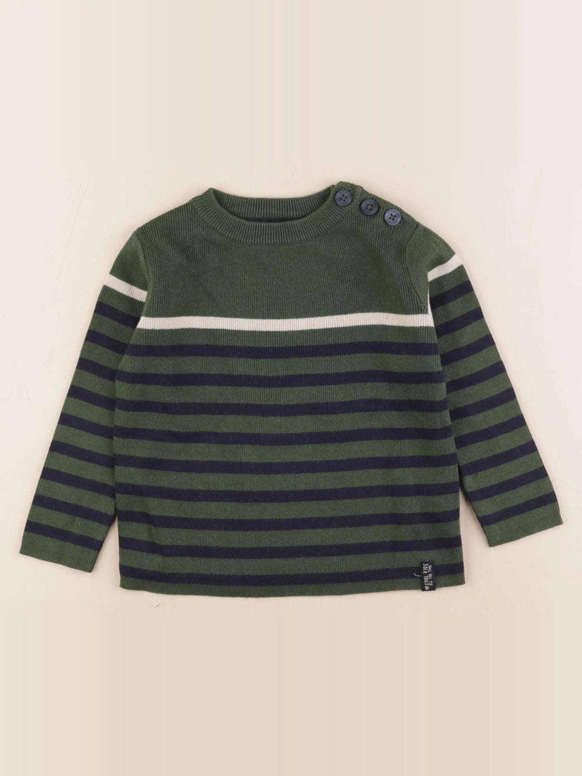 Vertbaudet - pull vert - 2 ans