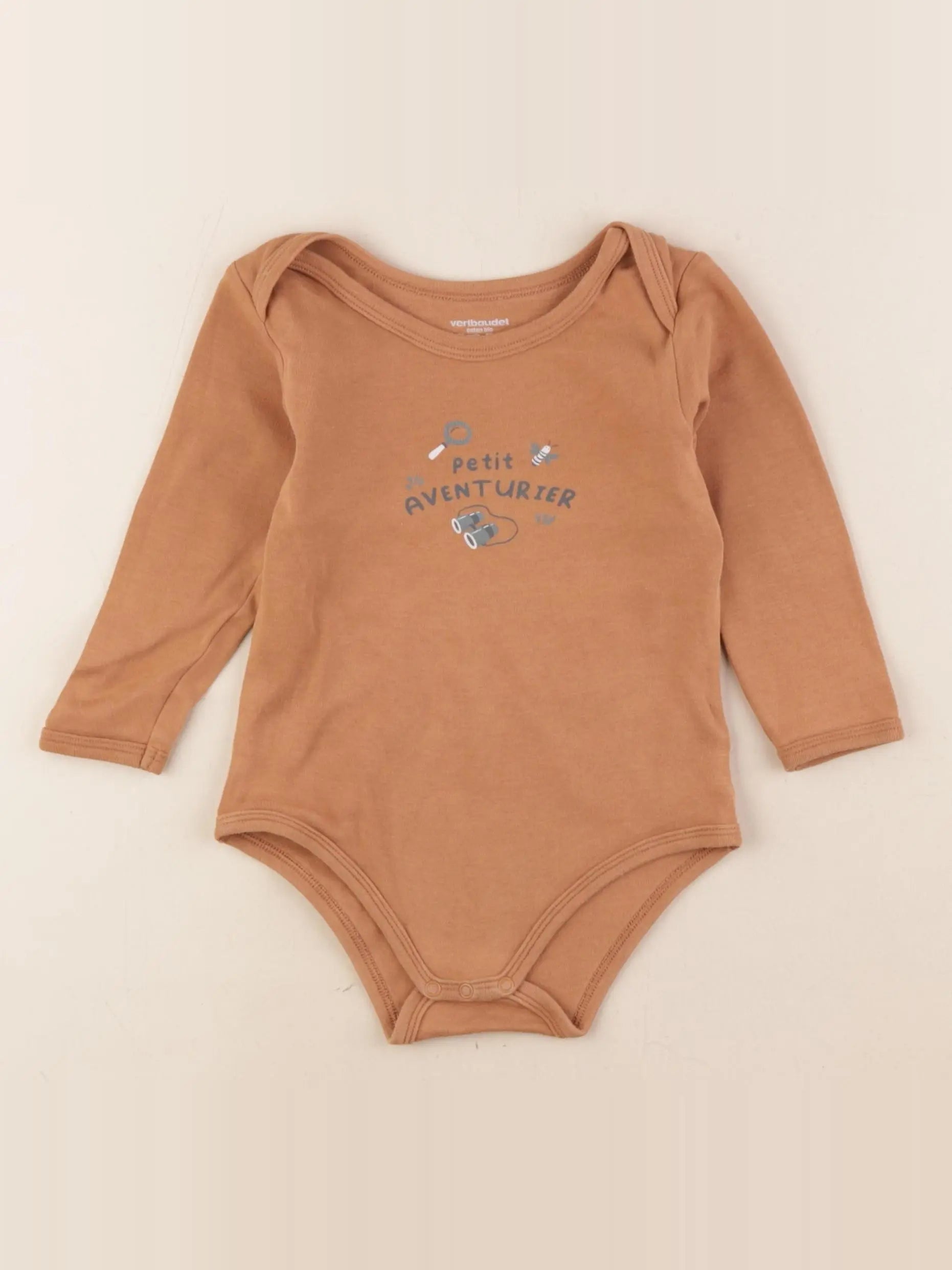 Vertbaudet - body marron - 24 mois