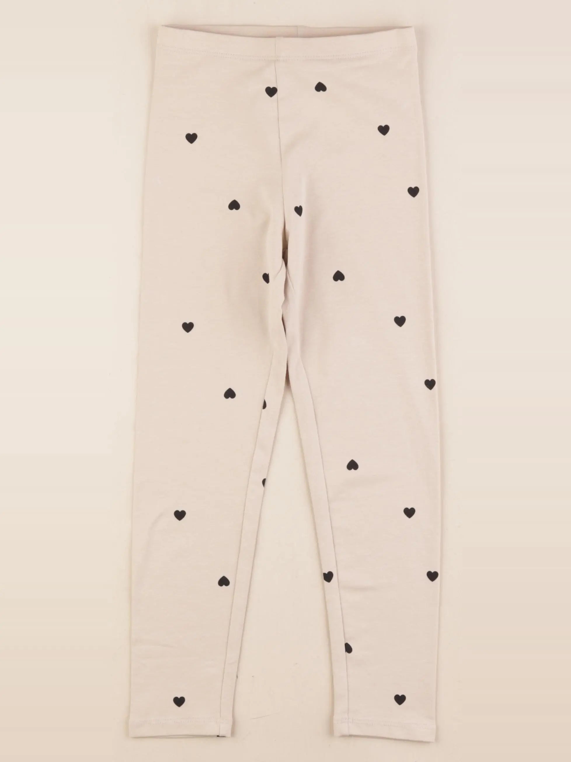 H&M - legging beige, noir - 7/8 ans