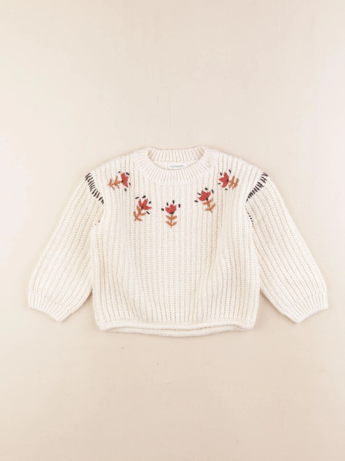 Vertbaudet - pull blanc - 4 ans