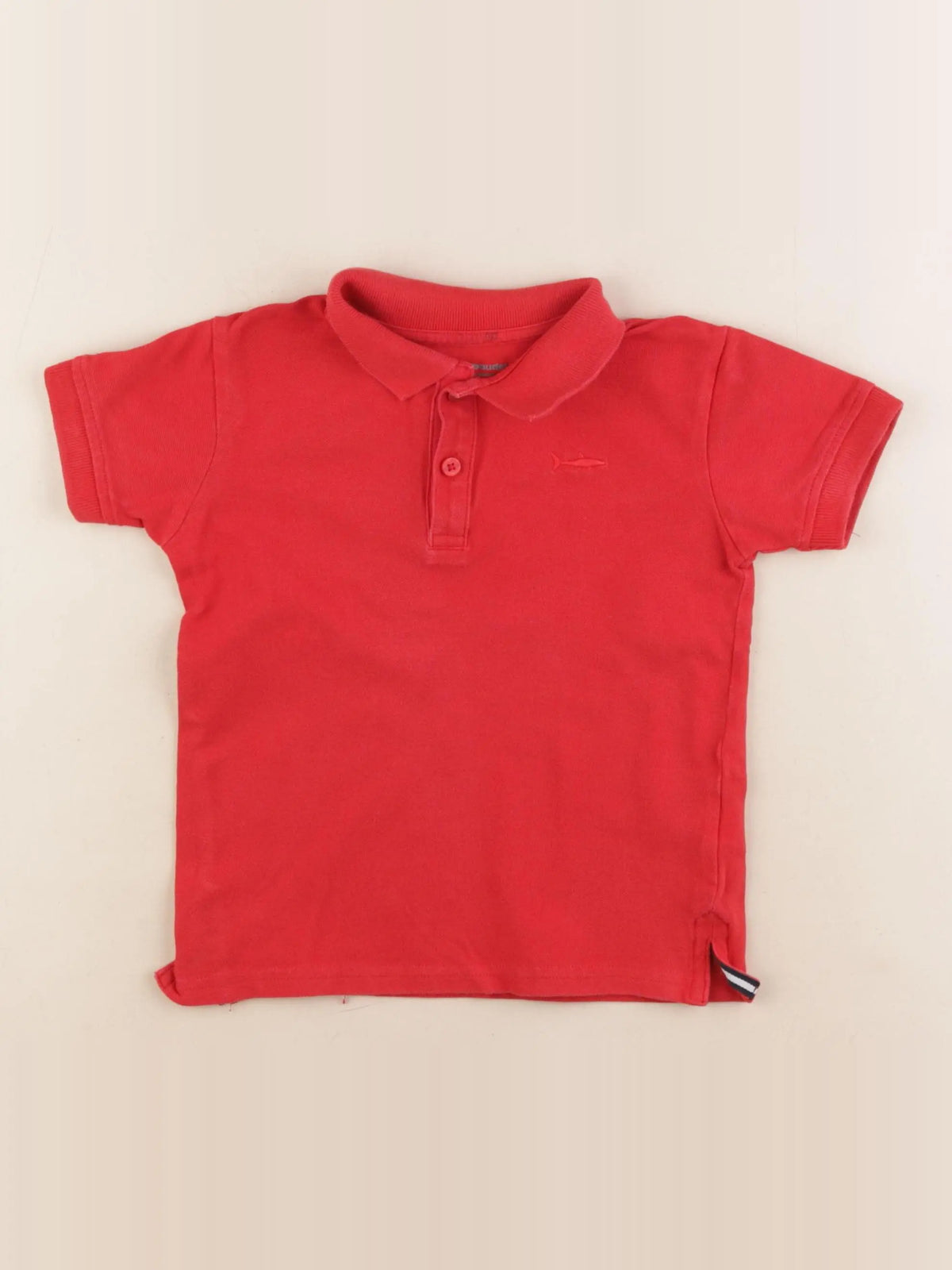 Vertbaudet - polo rouge - 4 ans