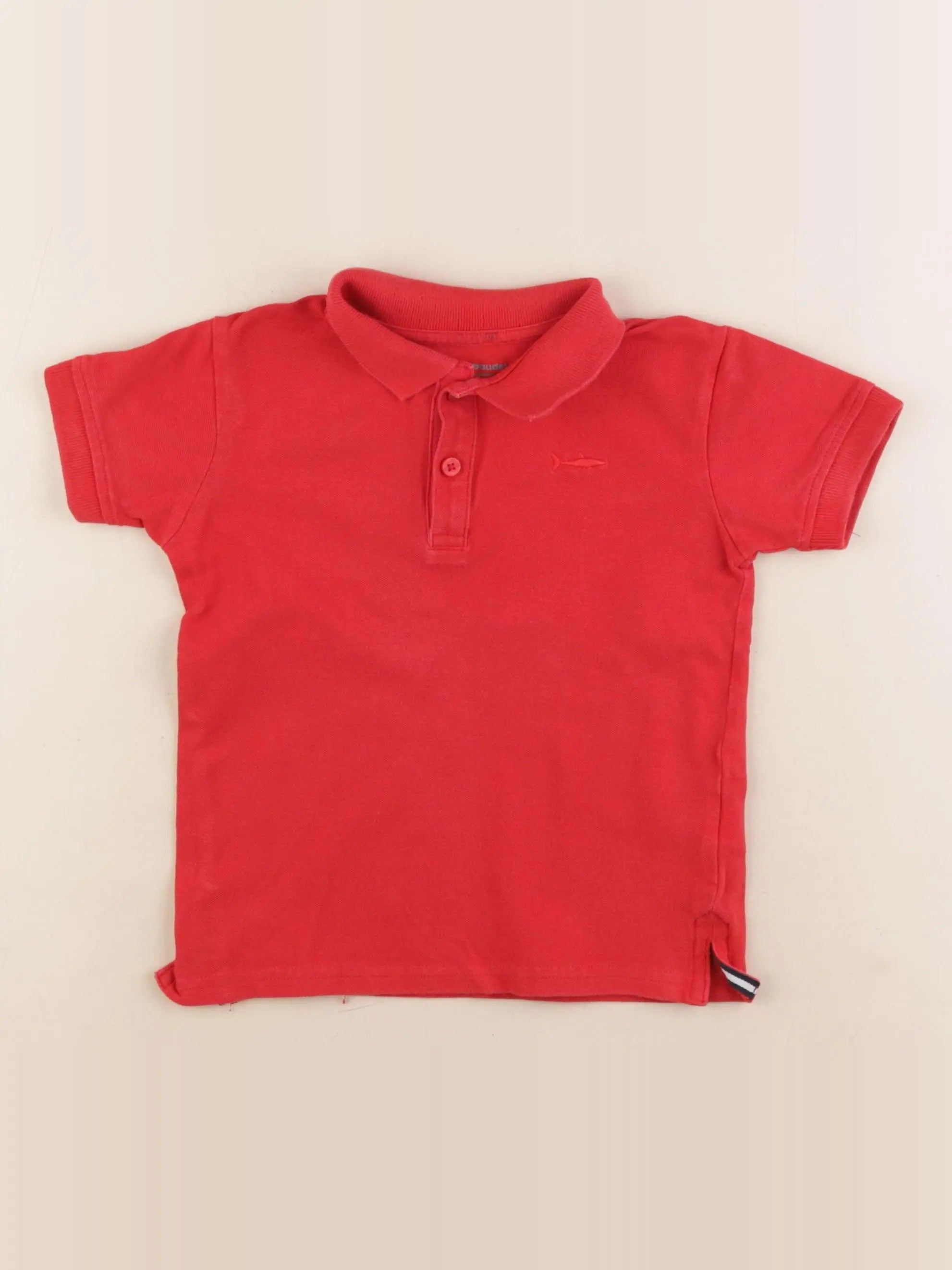Vertbaudet - polo rouge - 4 ans