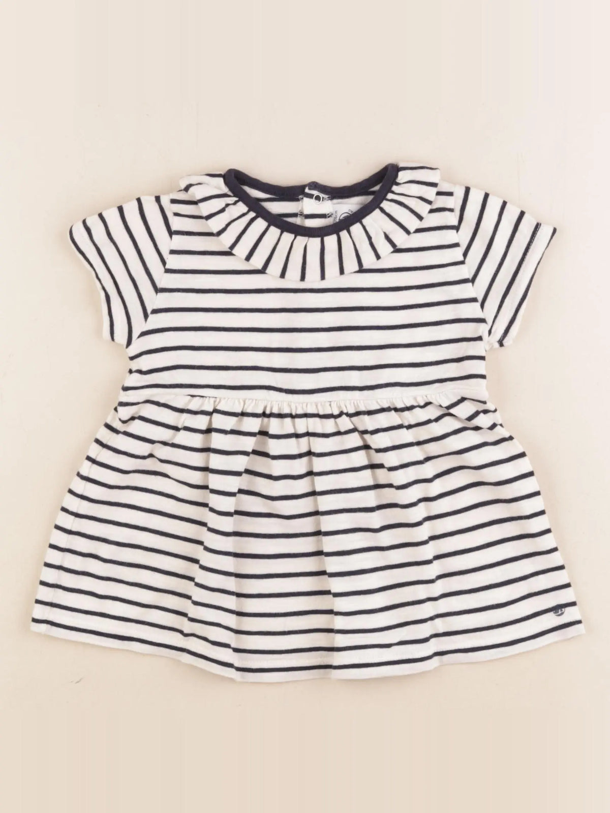 Petit Bateau - robe bleu - 12 mois