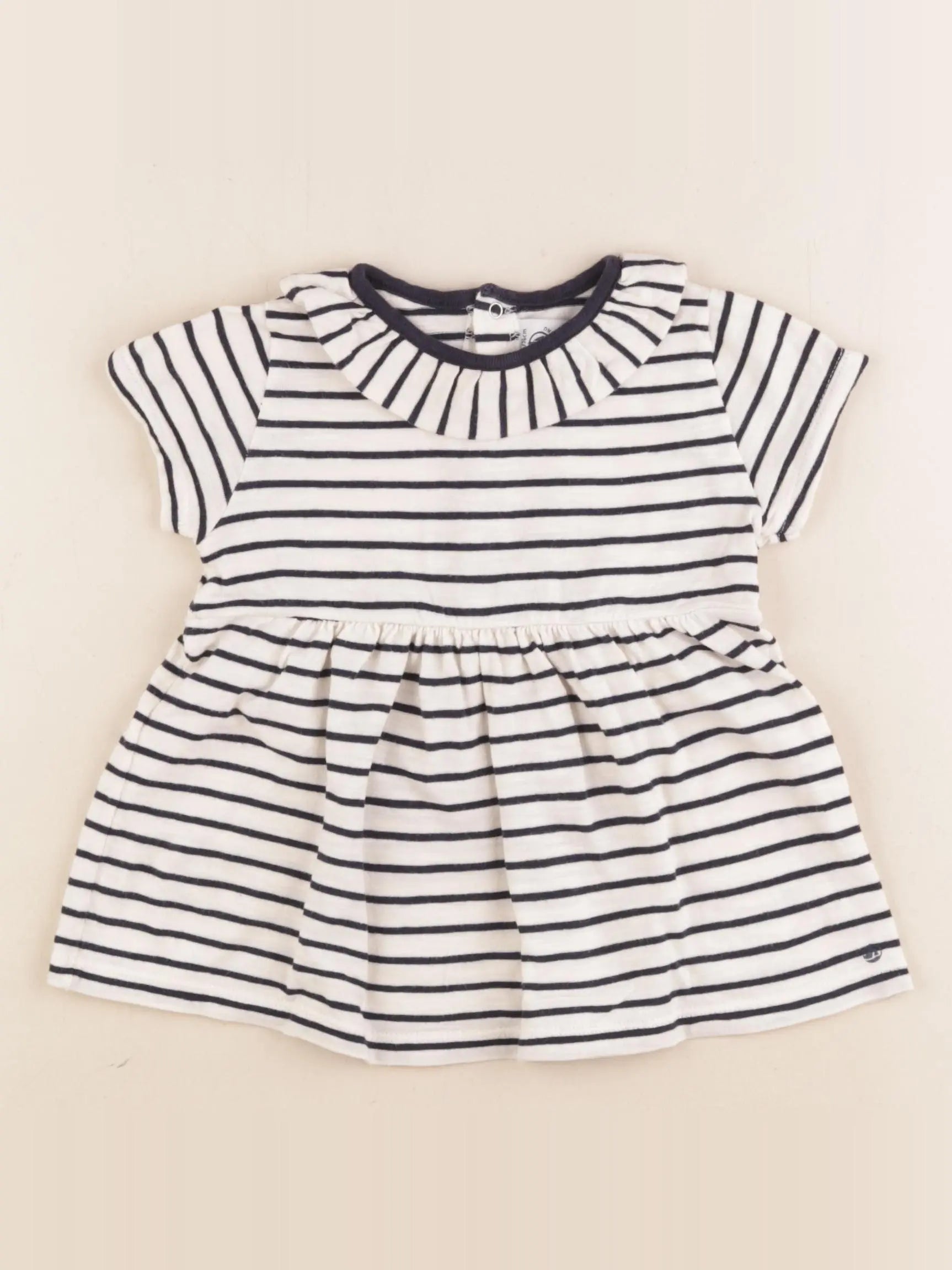 Petit Bateau - robe bleu - 12 mois