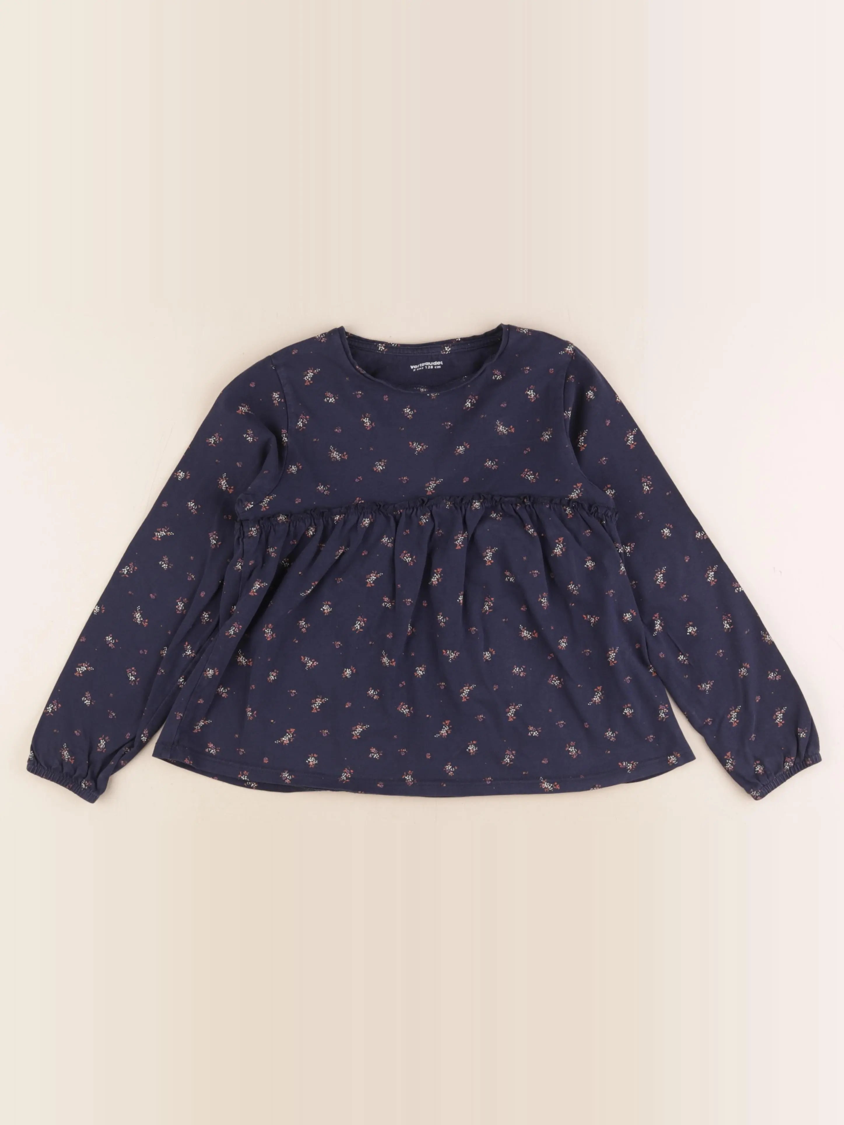 Vertbaudet - tee-shirt bleu - 8 ans