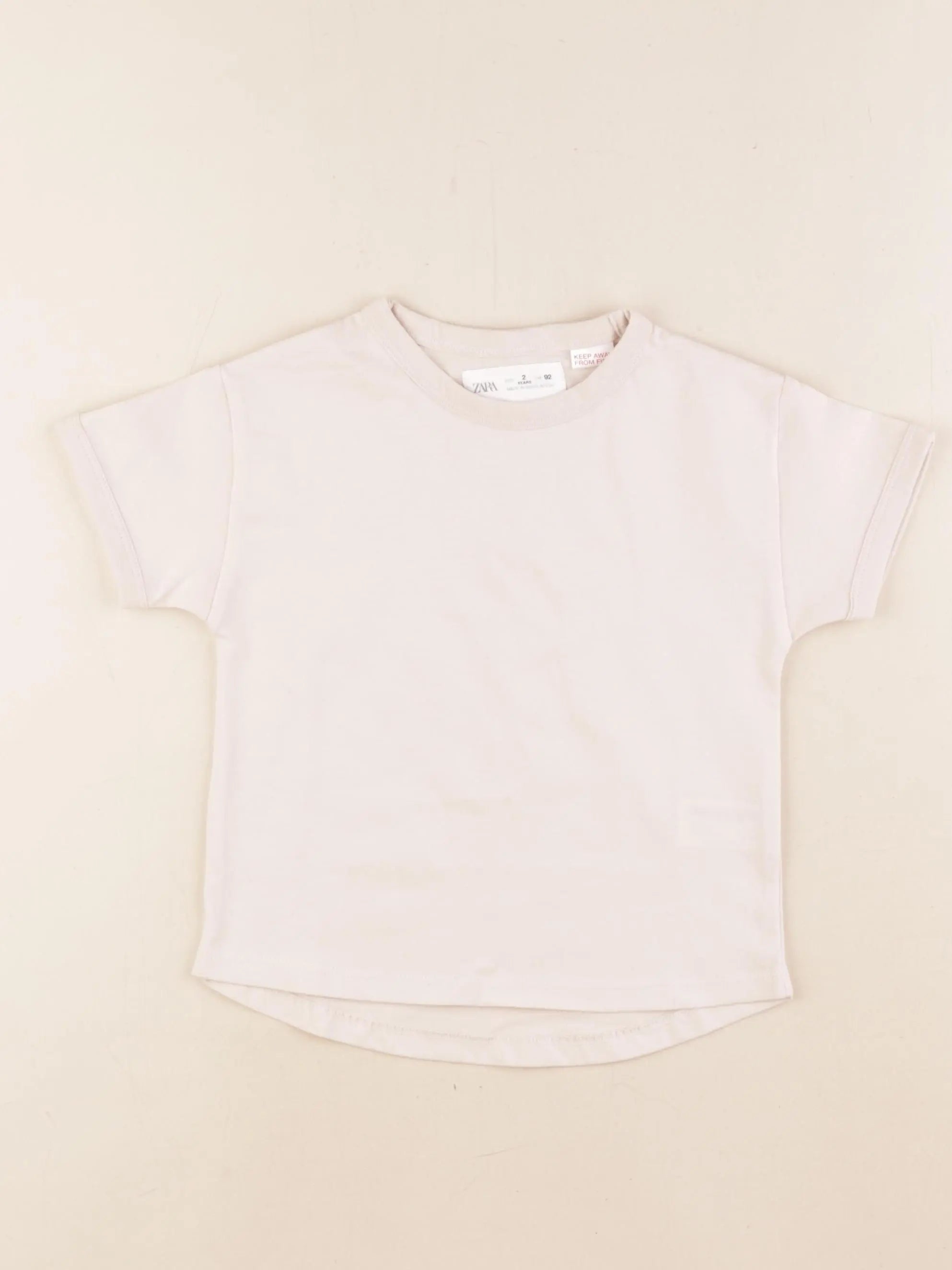 Zara - tee-shirt beige - 2 ans