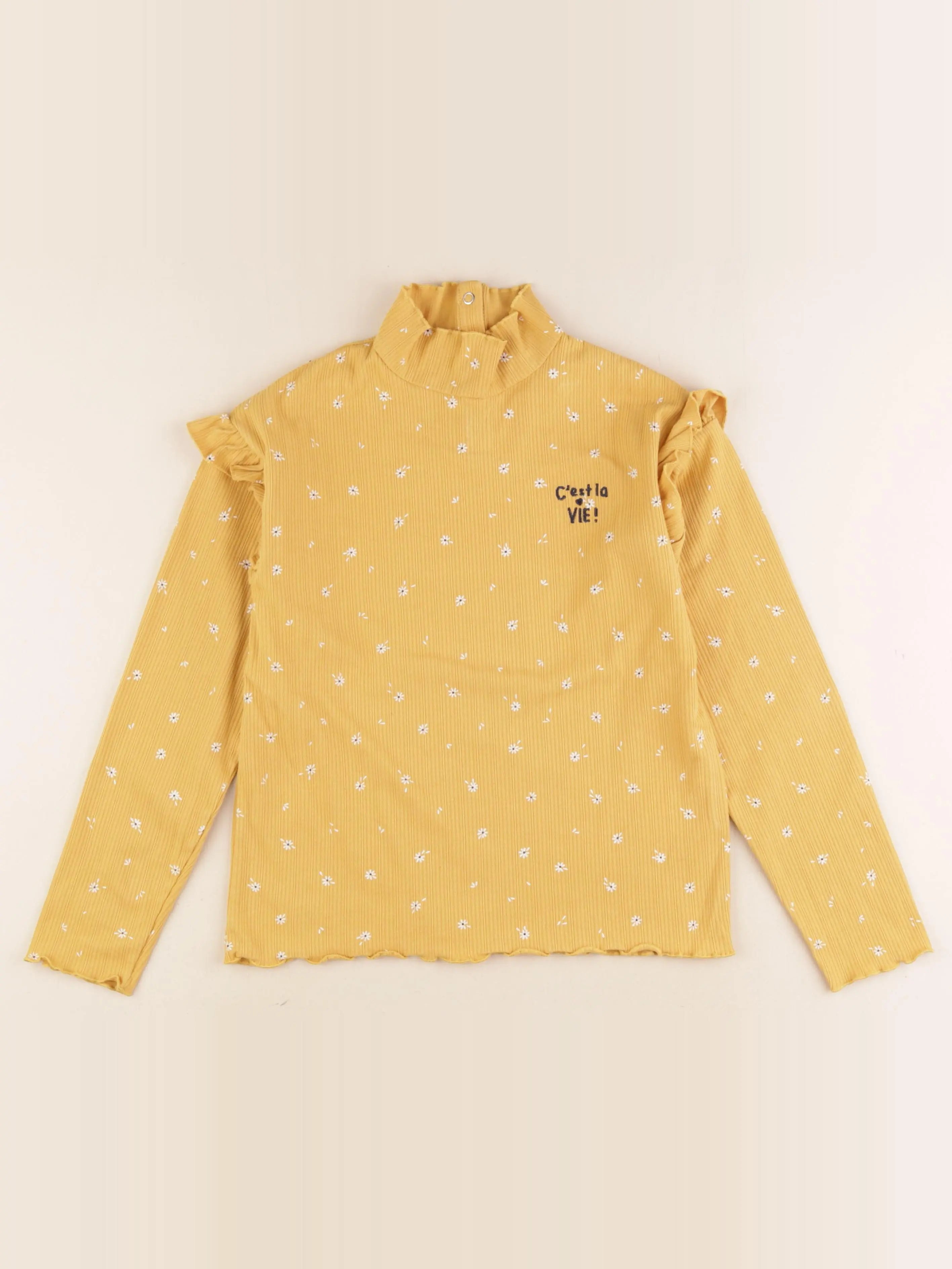 Vertbaudet - sous-pull jaune - 10 ans