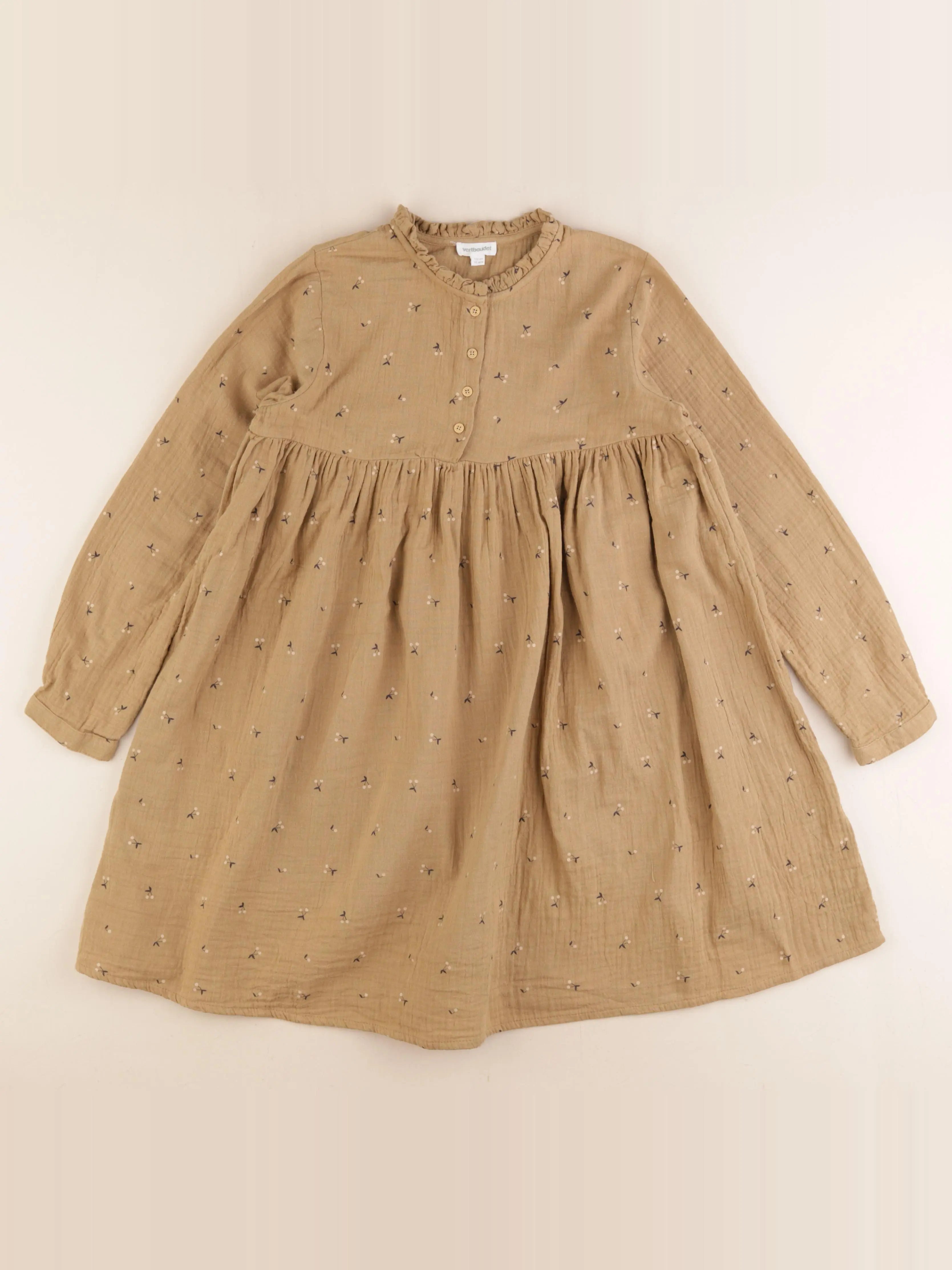 Vertbaudet - robe marron - 10 ans