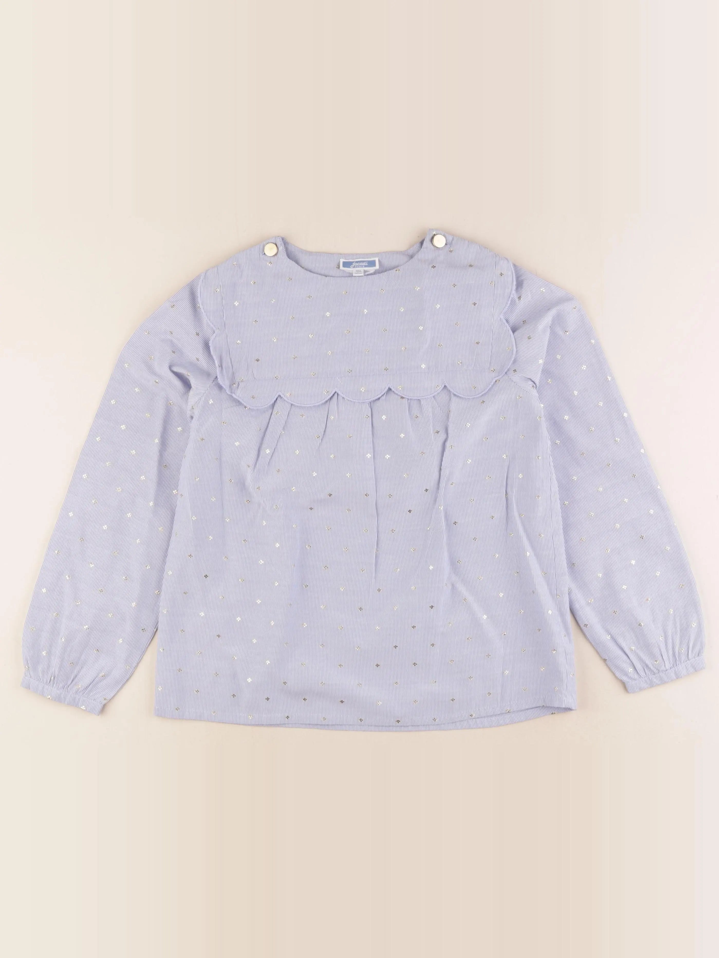 Jacadi - blouse bleu, or - 10 ans