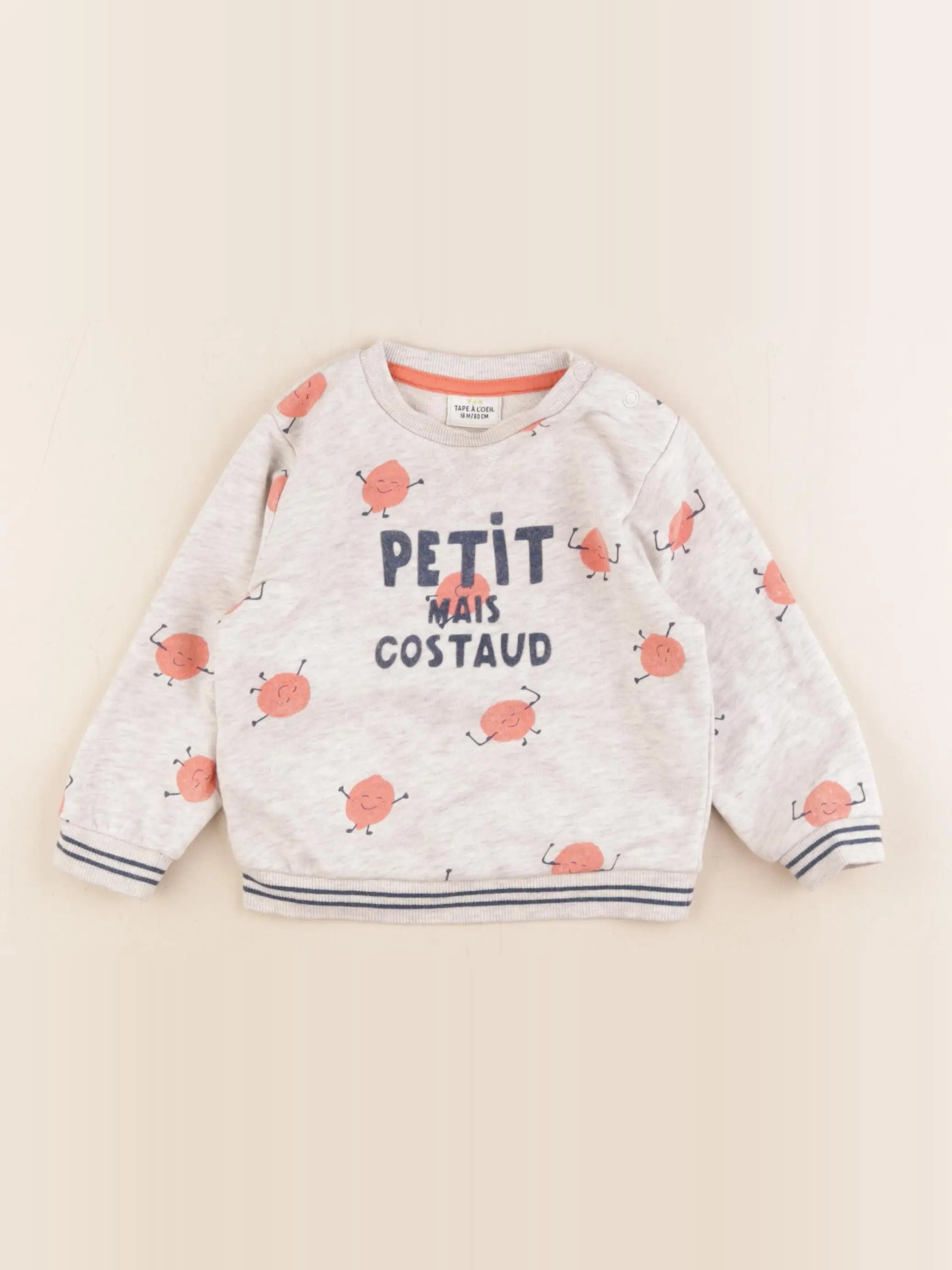 Tape à l'oeil - sweat gris - 18 mois