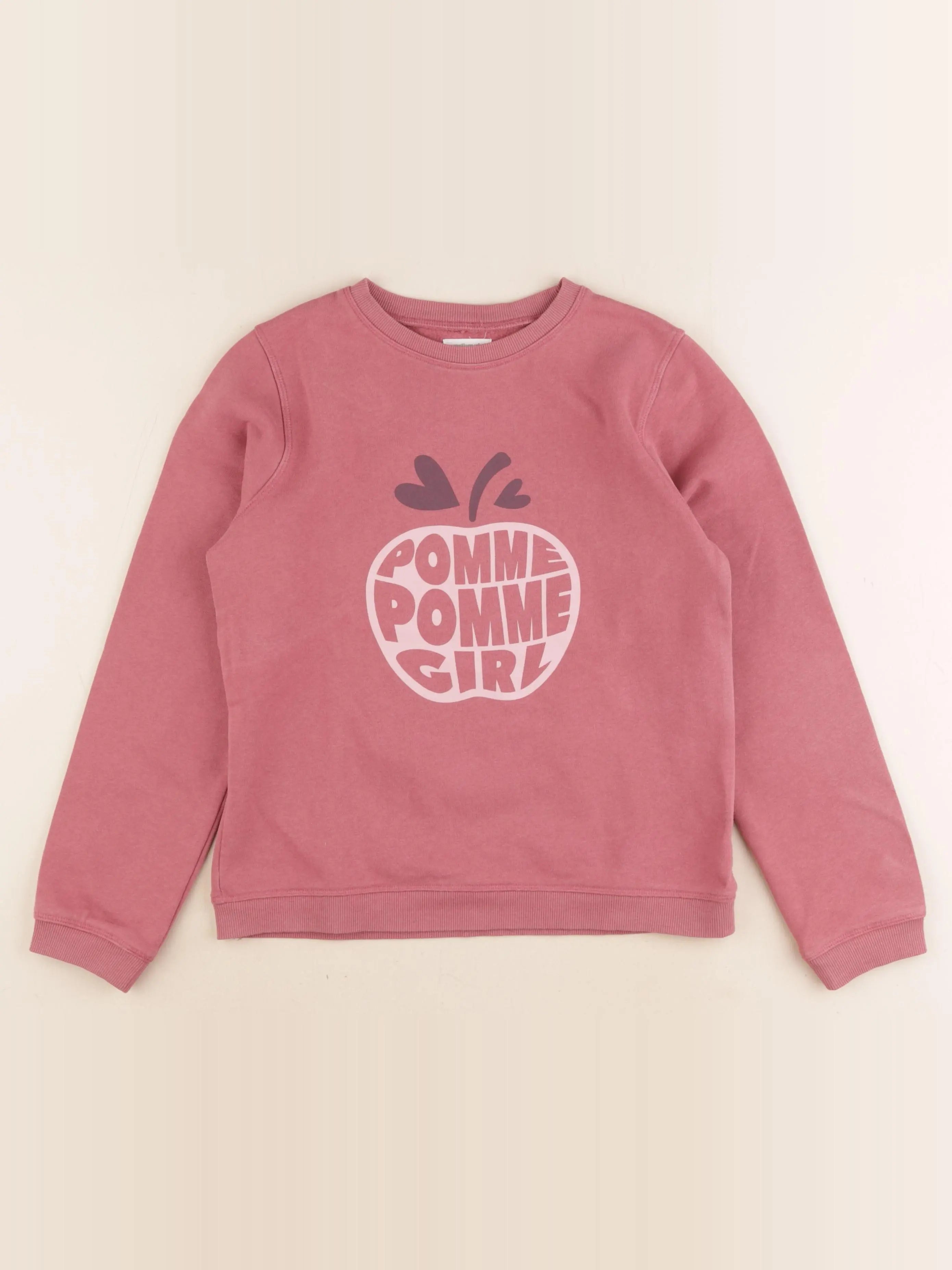 Vertbaudet - sweat rose - 10 ans