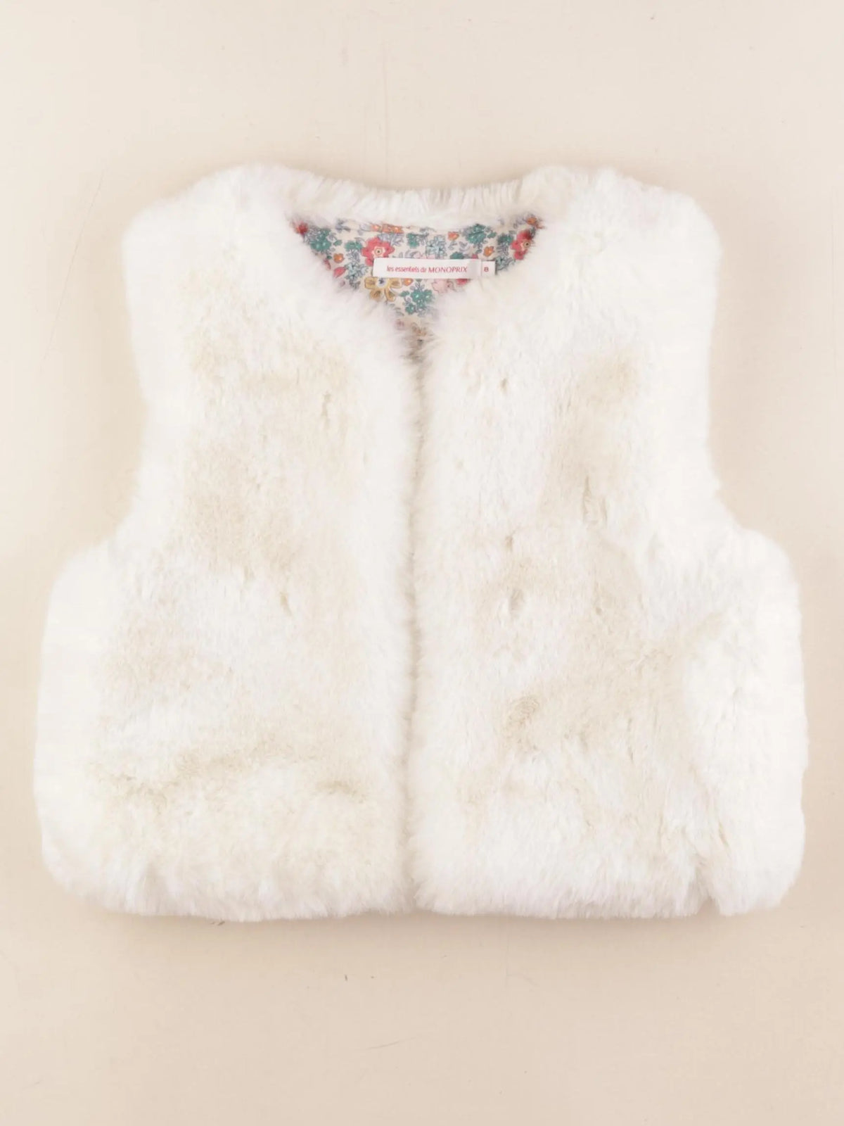 Monoprix - gilet blanc - 8 ans