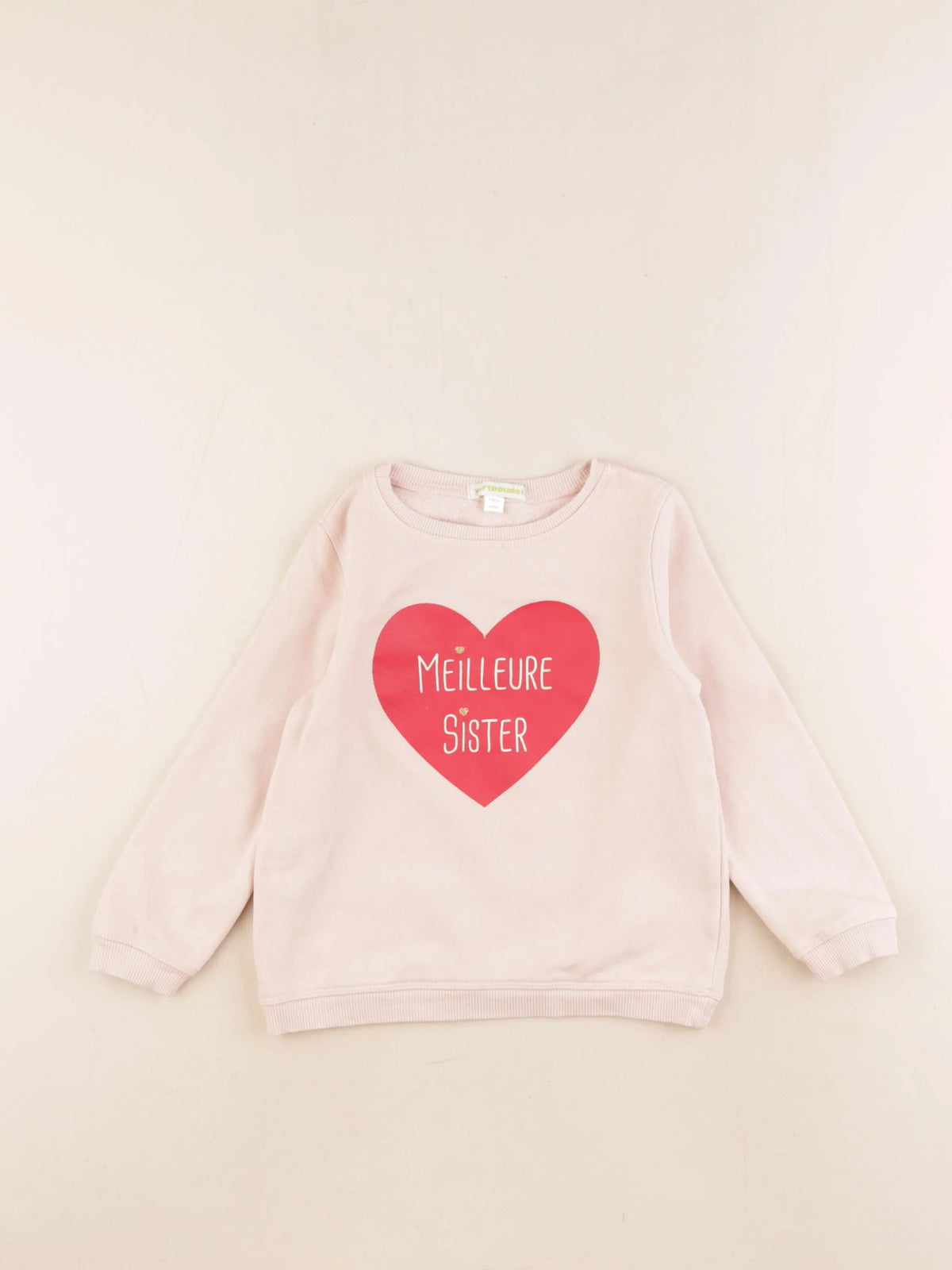 Vertbaudet - sweat rose - 5 ans