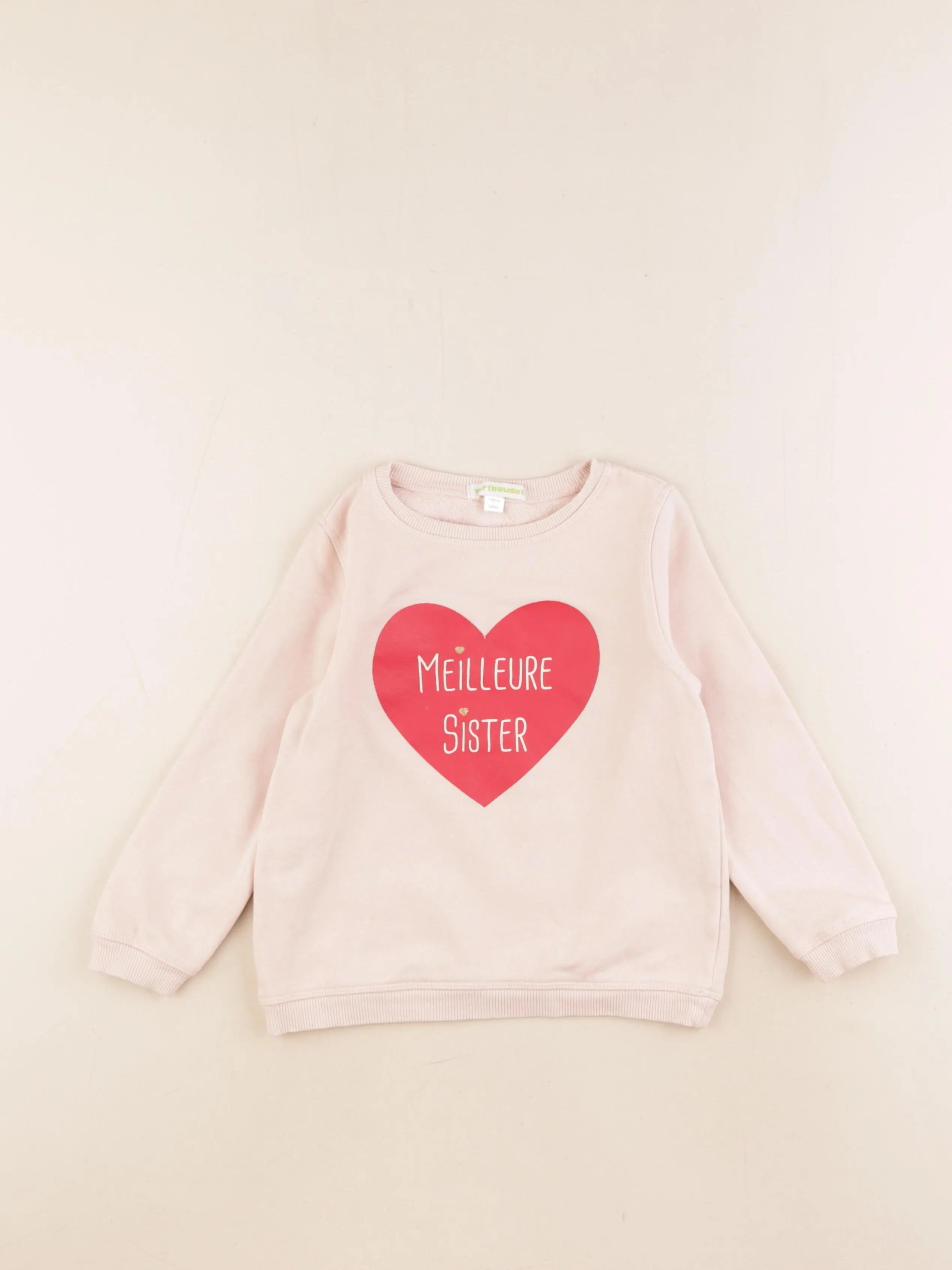 Vertbaudet - sweat rose - 5 ans