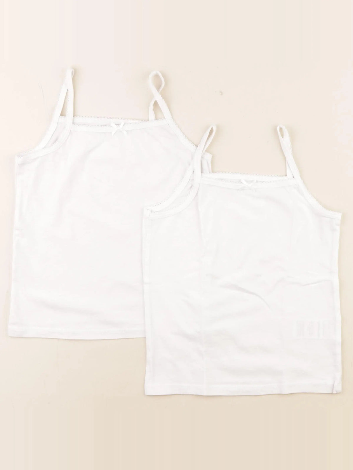Vertbaudet - lot de 2 maillots de corps blanc - 8 ans
