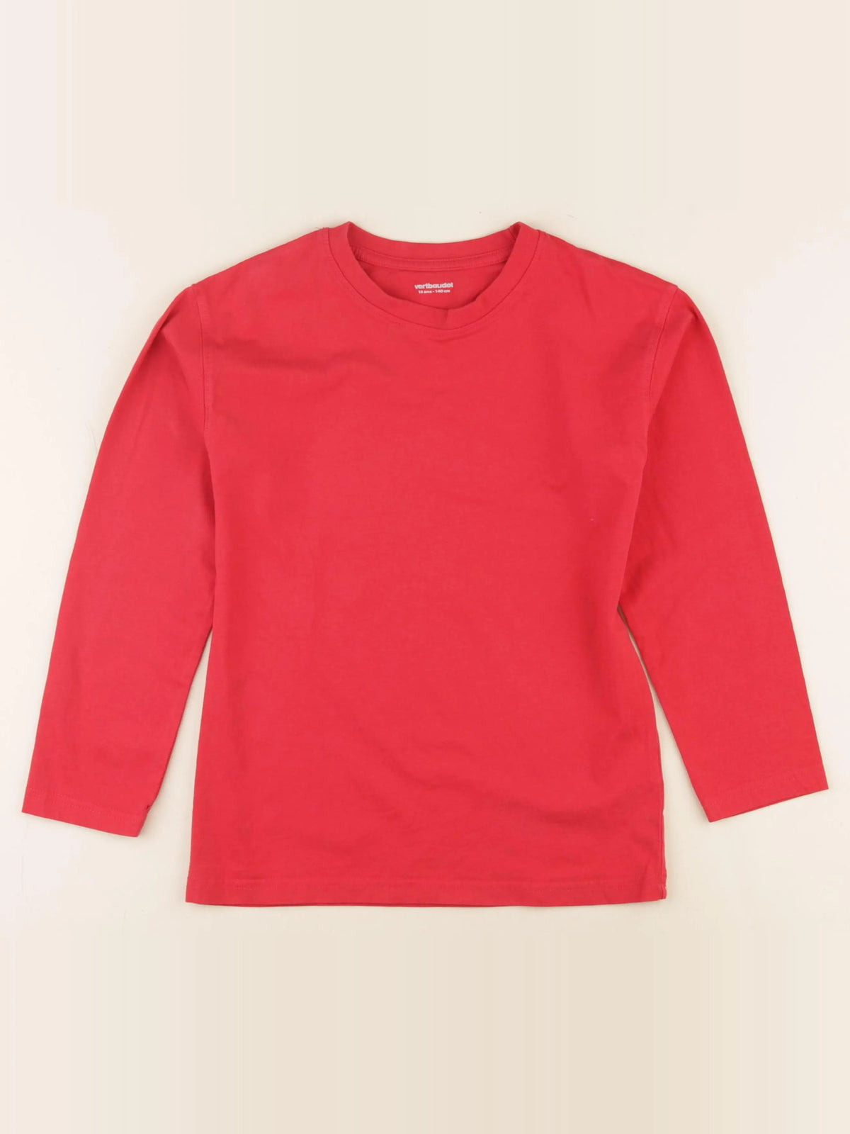 Vertbaudet - tee-shirt rouge - 10 ans