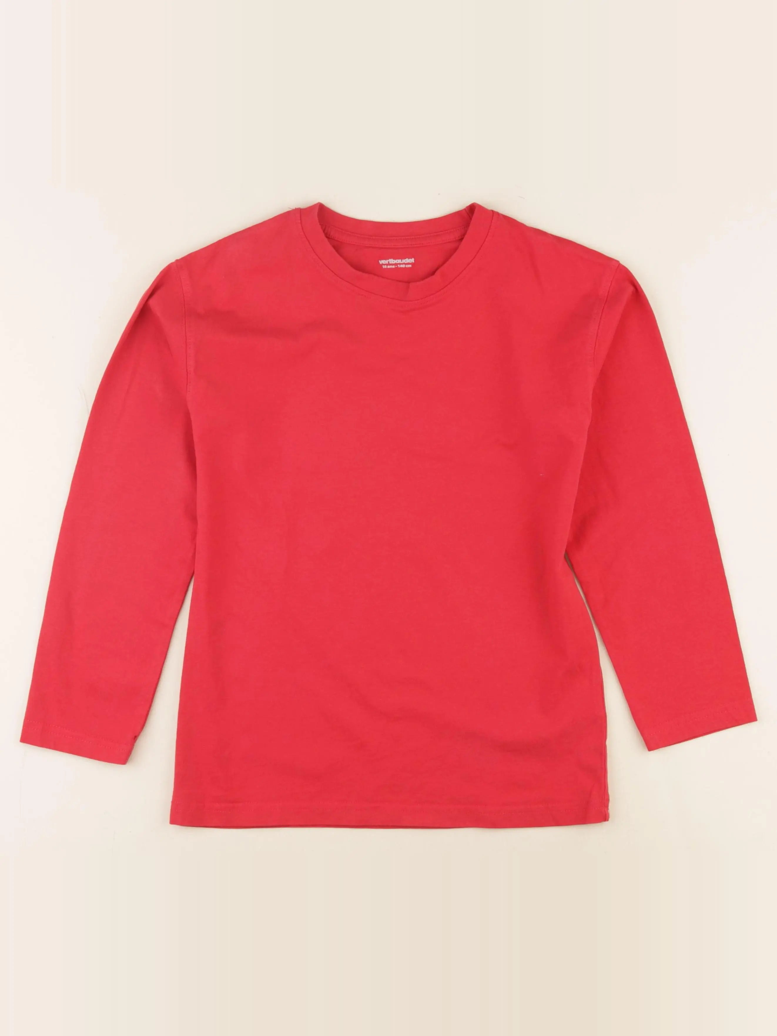 Vertbaudet - tee-shirt rouge - 10 ans