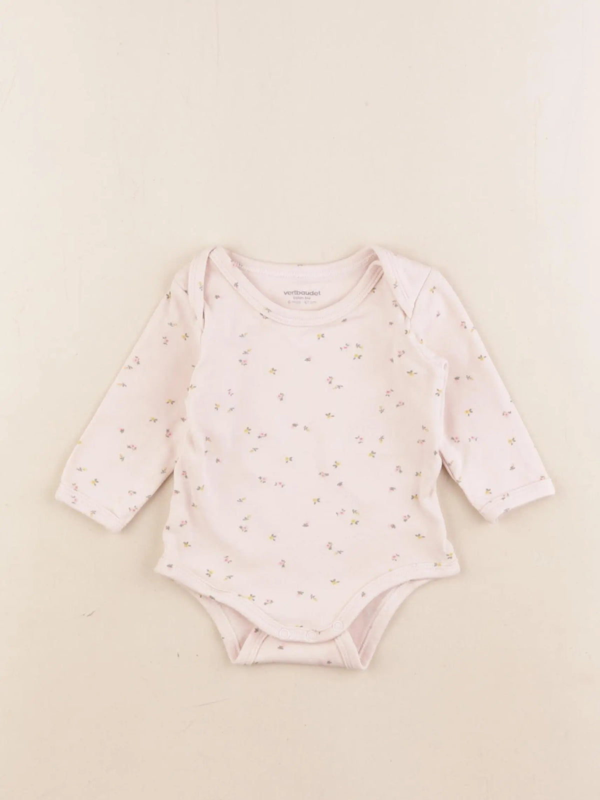 Vertbaudet - body rose - 6 mois