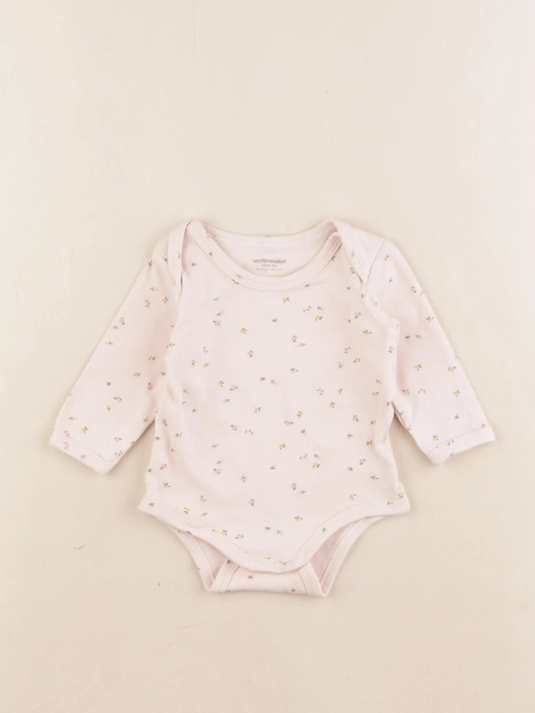 Vertbaudet - body rose - 6 mois