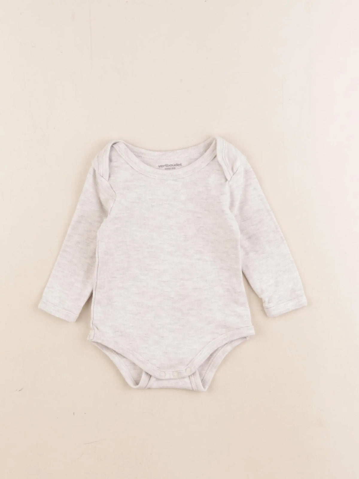 Vertbaudet - body gris - 6 mois