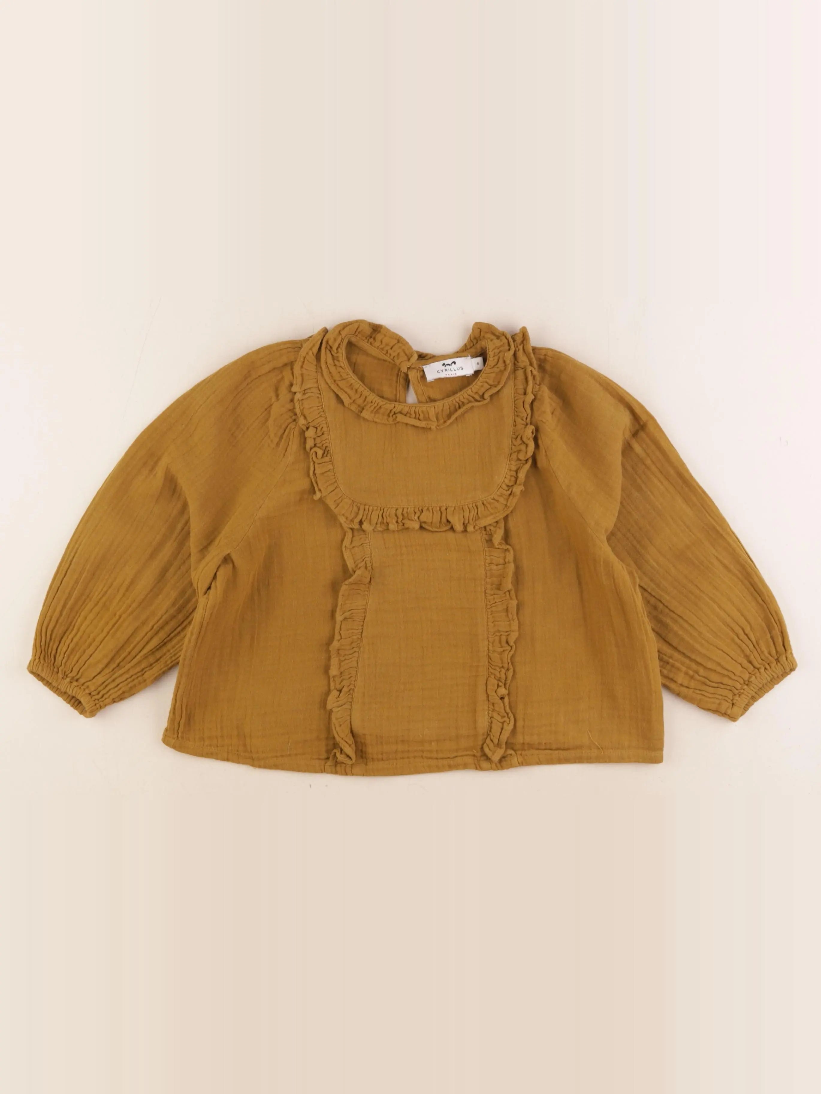 Cyrillus - blouse marron - 4 ans