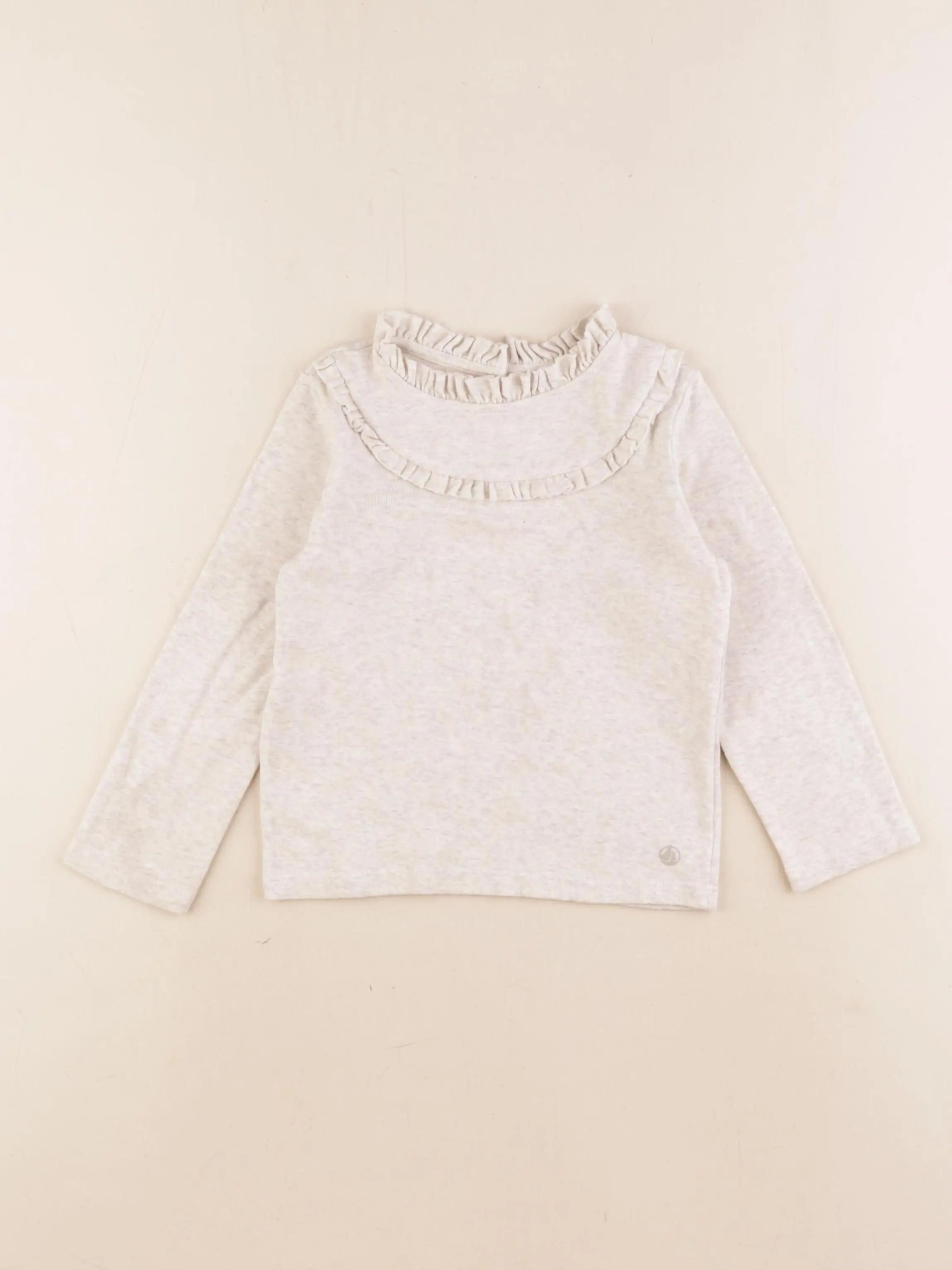 Petit Bateau - tee-shirt gris - 4 ans