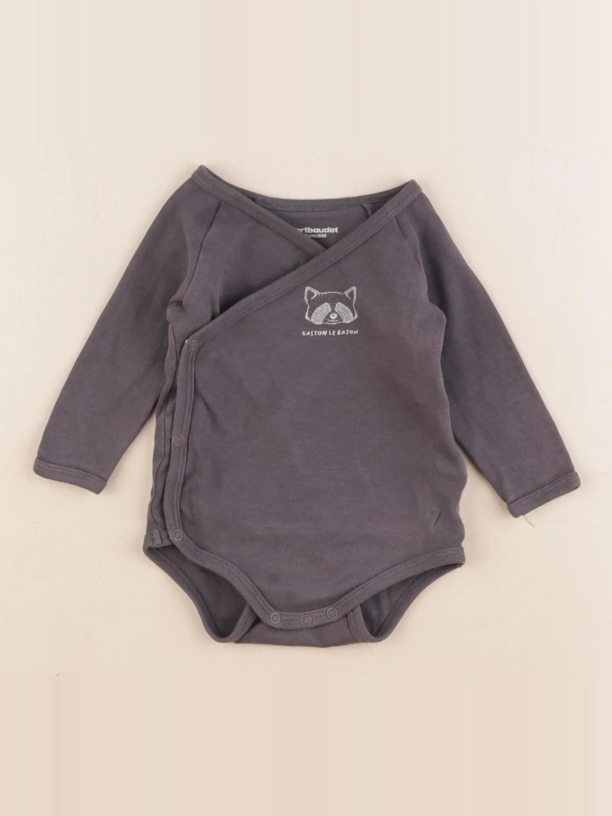 Vertbaudet - body gris - 6 mois
