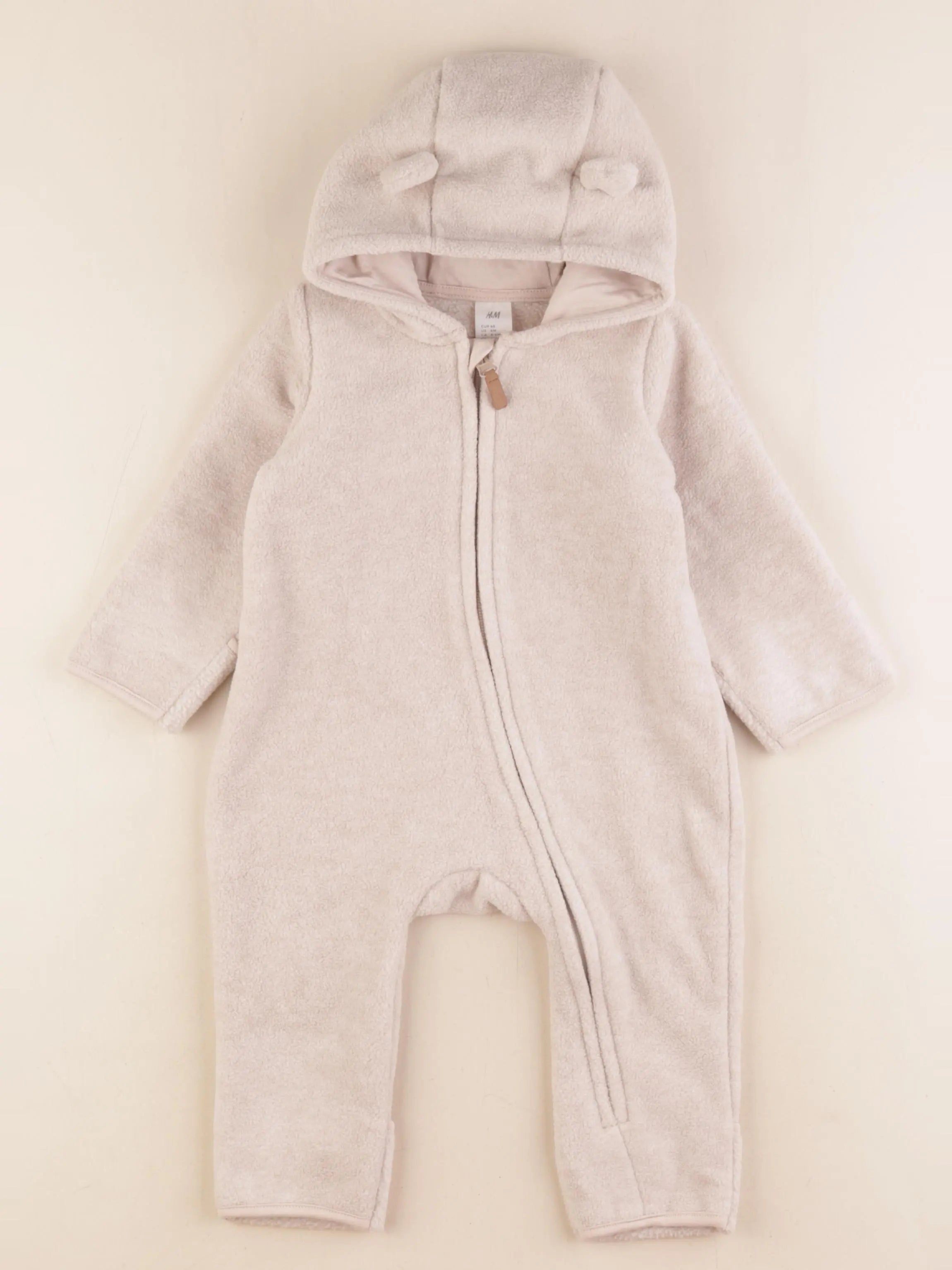H&M - combinaison beige - 4/6 mois