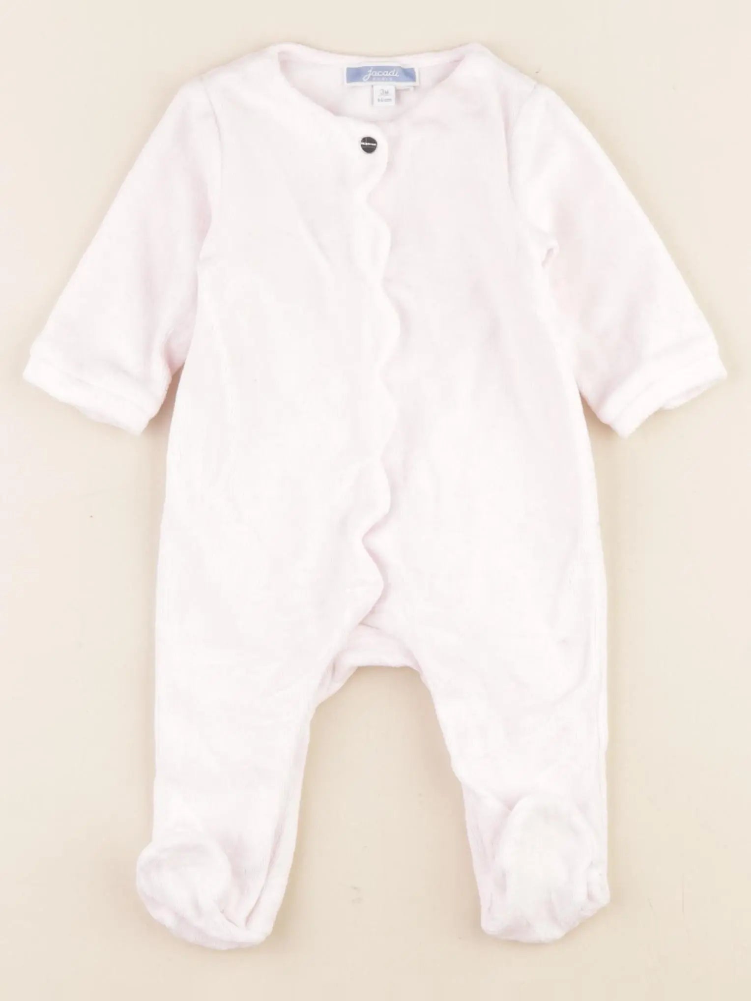 Jacadi - pyjama velours rose - 3 mois
