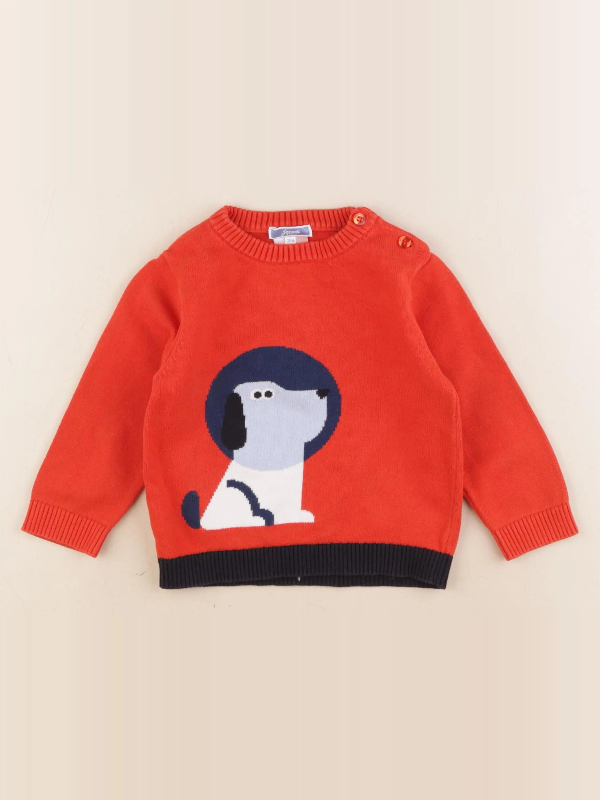 Jacadi - pull rouge - 36 mois