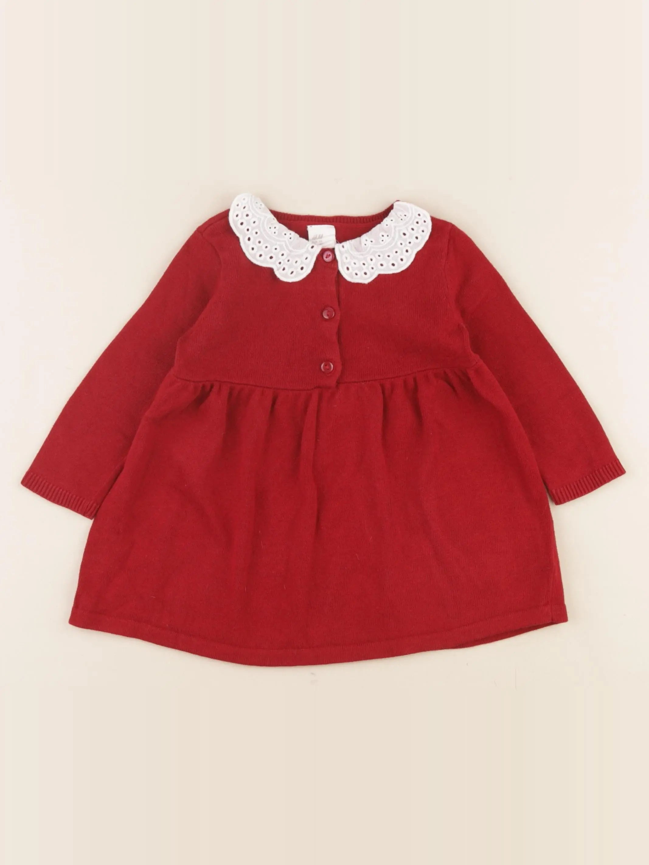 H&M - robe rouge - 4/6 mois