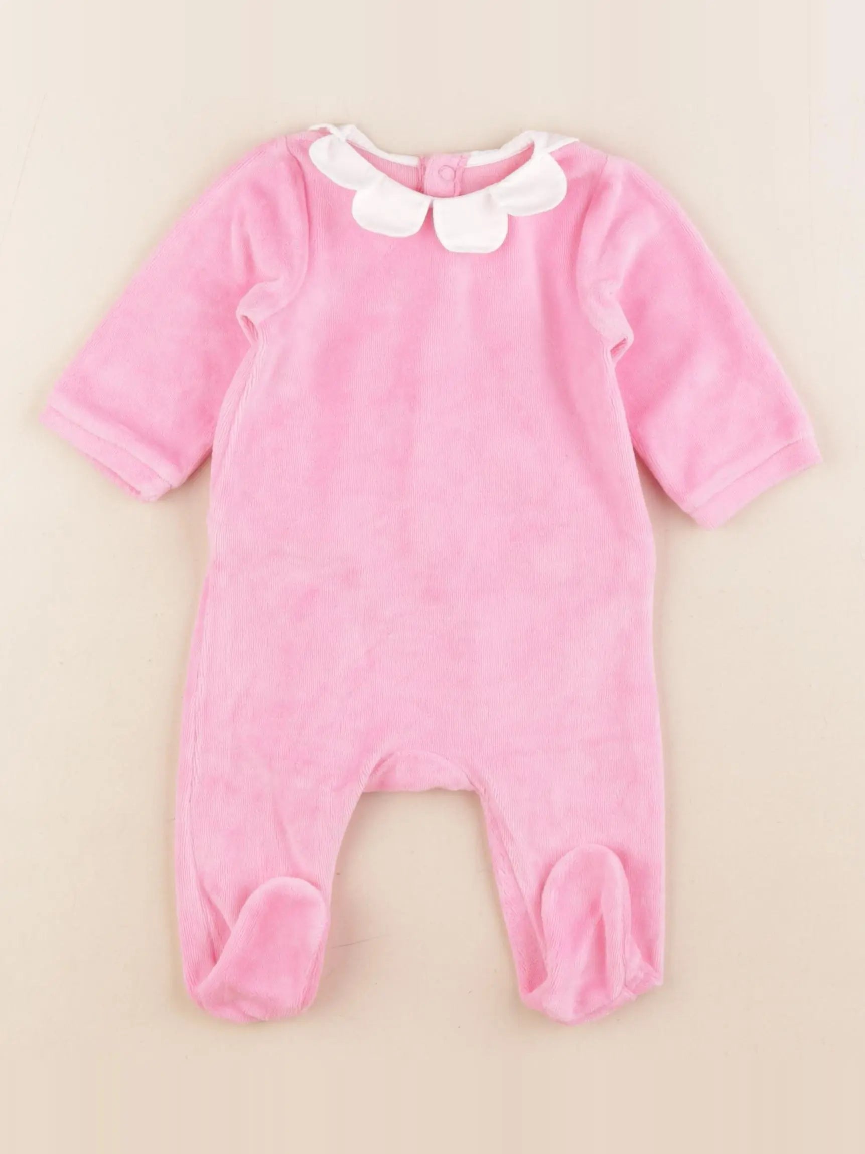 Jacadi - pyjama velours rose - 3 mois