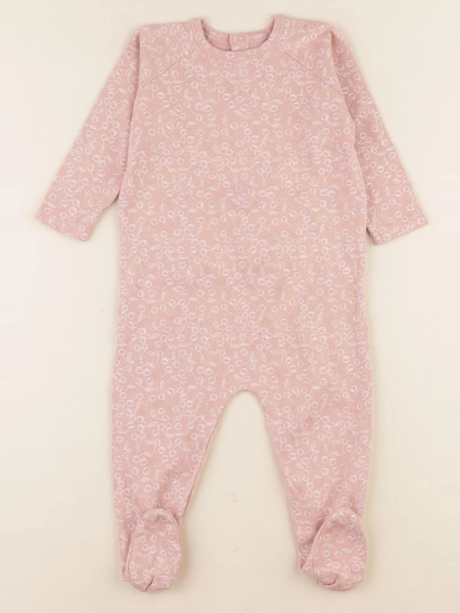 Bonpoint - pyjama coton rose - 12 mois