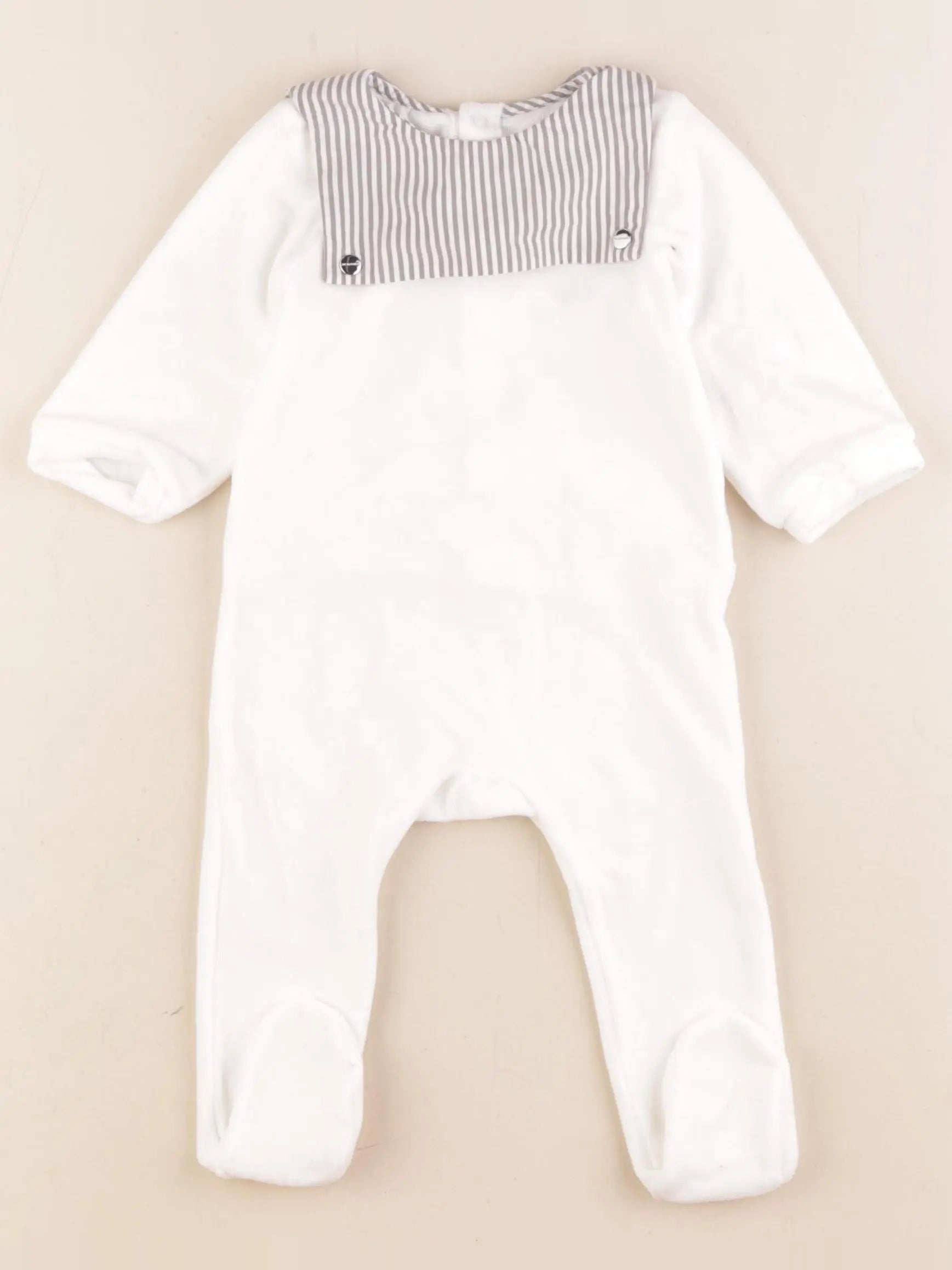 Jacadi - pyjama velours gris - 6 mois