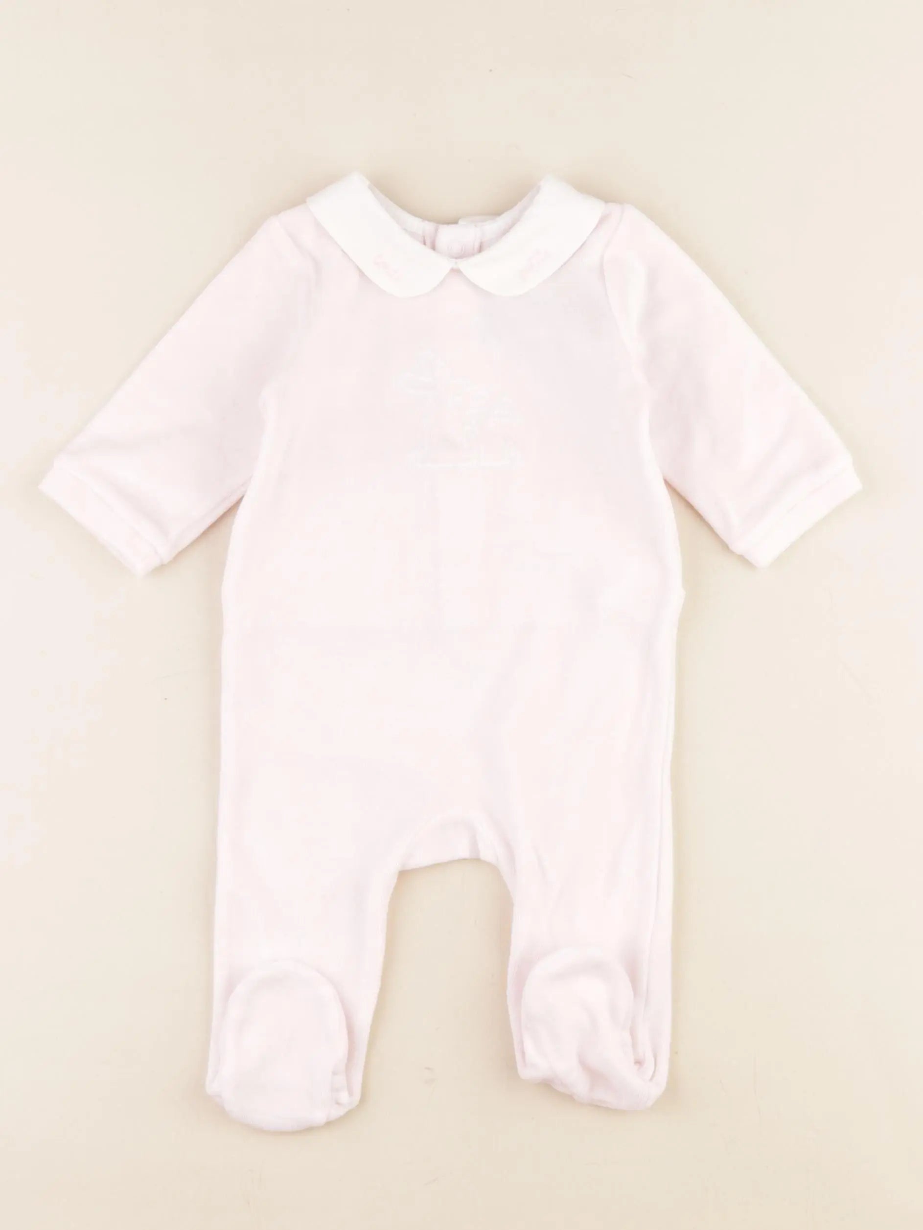 Jacadi - pyjama velours rose - 3 mois