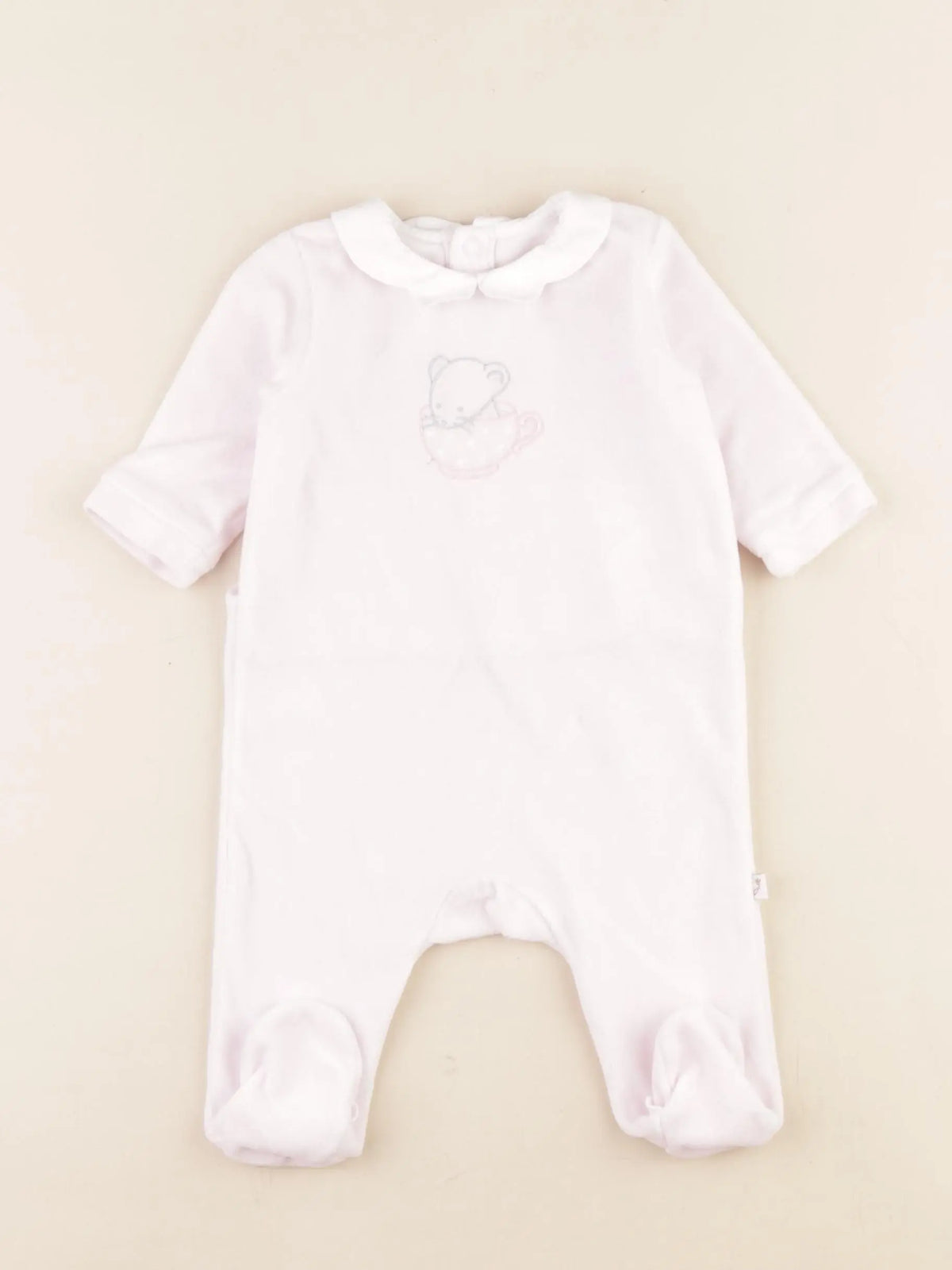 Jacadi - pyjama velours rose - 3 mois
