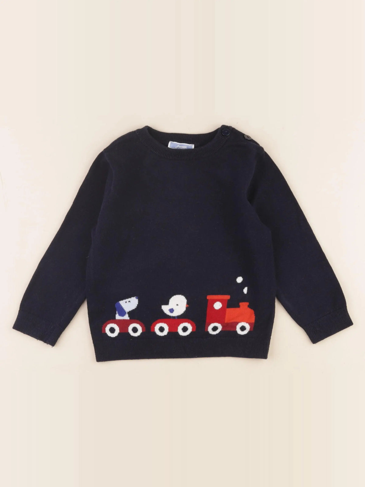 Jacadi - pull bleu - 36 mois