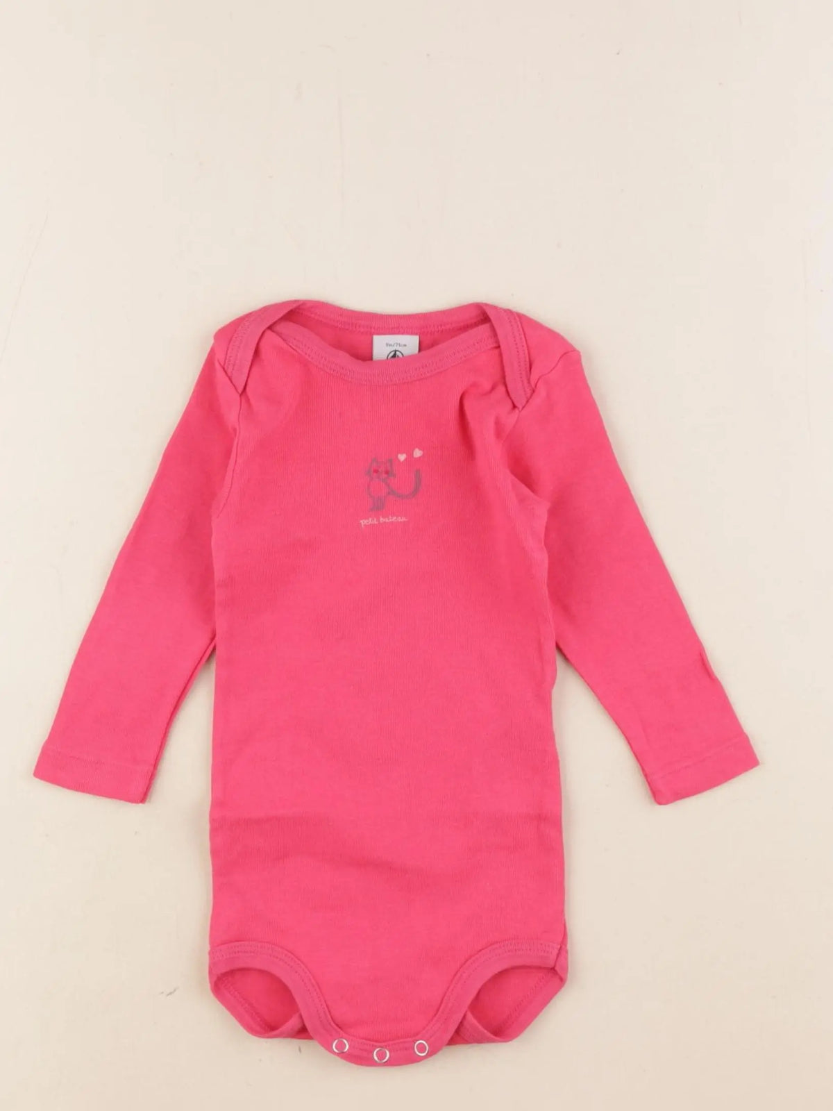Petit Bateau - body rose - 9 mois